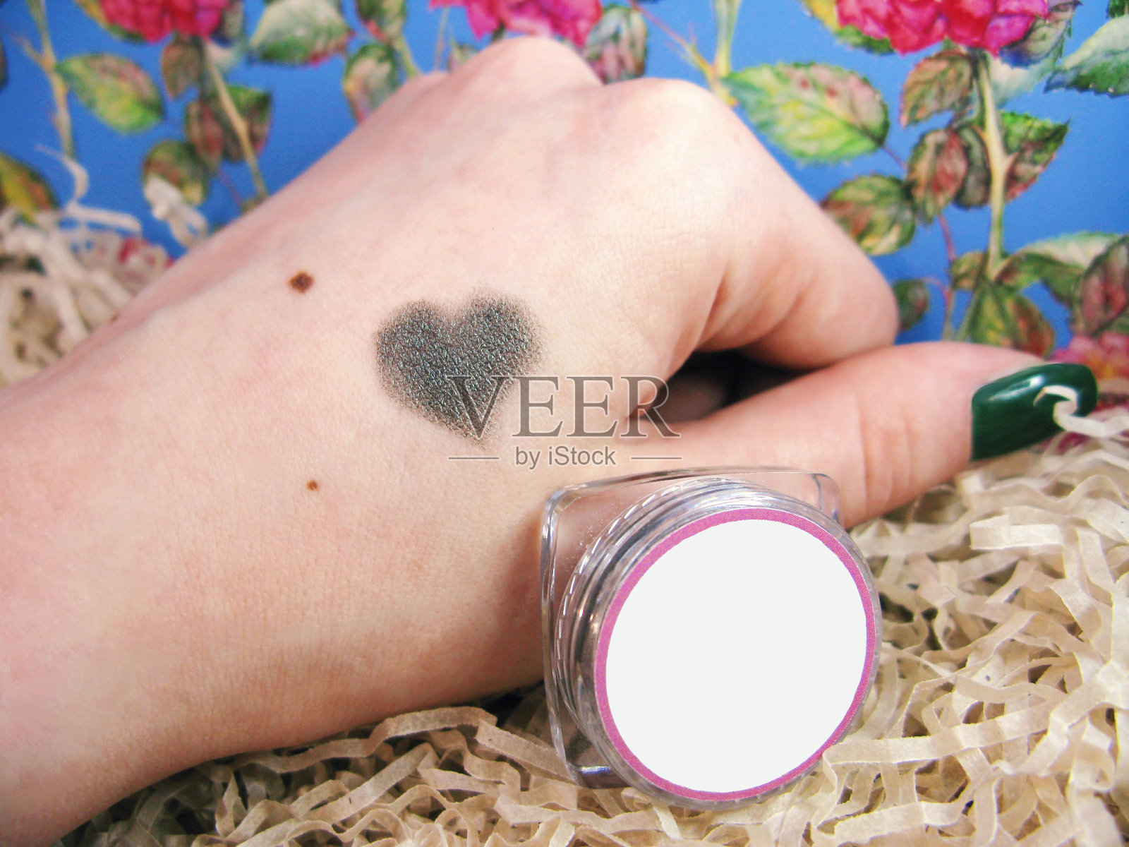 眼影矿物颜料粉末化妆品微距摄影照片摄影图片