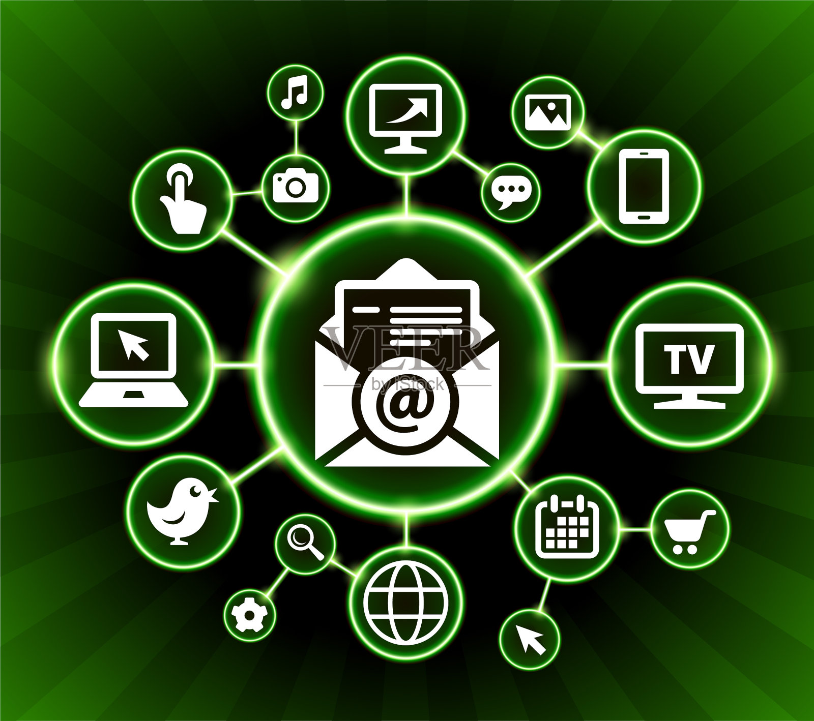 在线简历网络通信技术黑色按钮背景插画图片素材