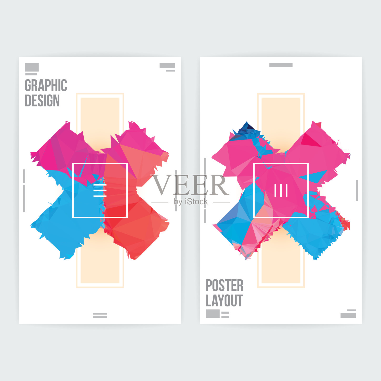 抽象图形设计卡片布局模板设计模板素材