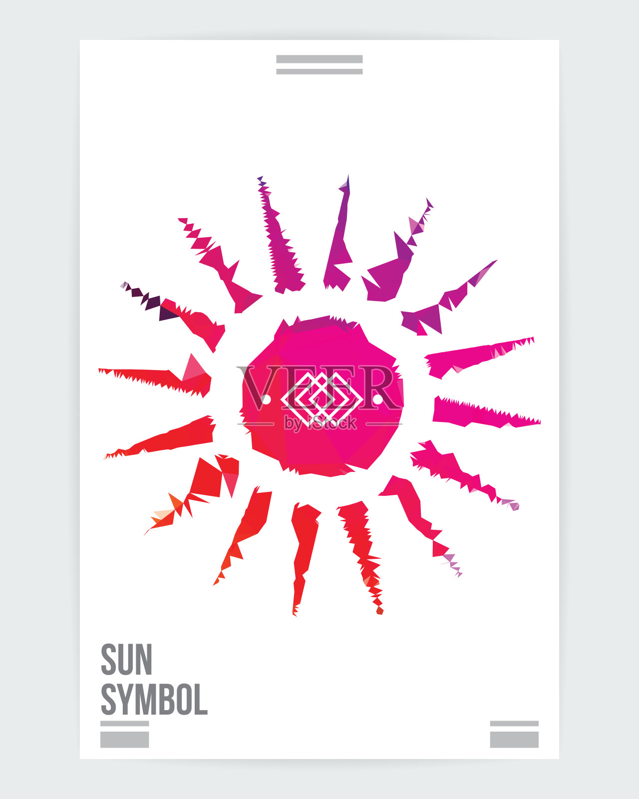 抽象太阳星平面设计海报布局模板插画图片素材