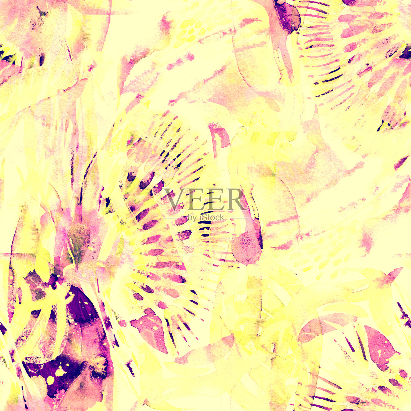 水彩民族无缝图案。插画图片素材