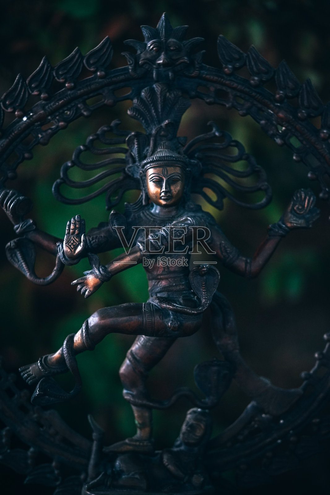 印度金属女神雕像照片摄影图片