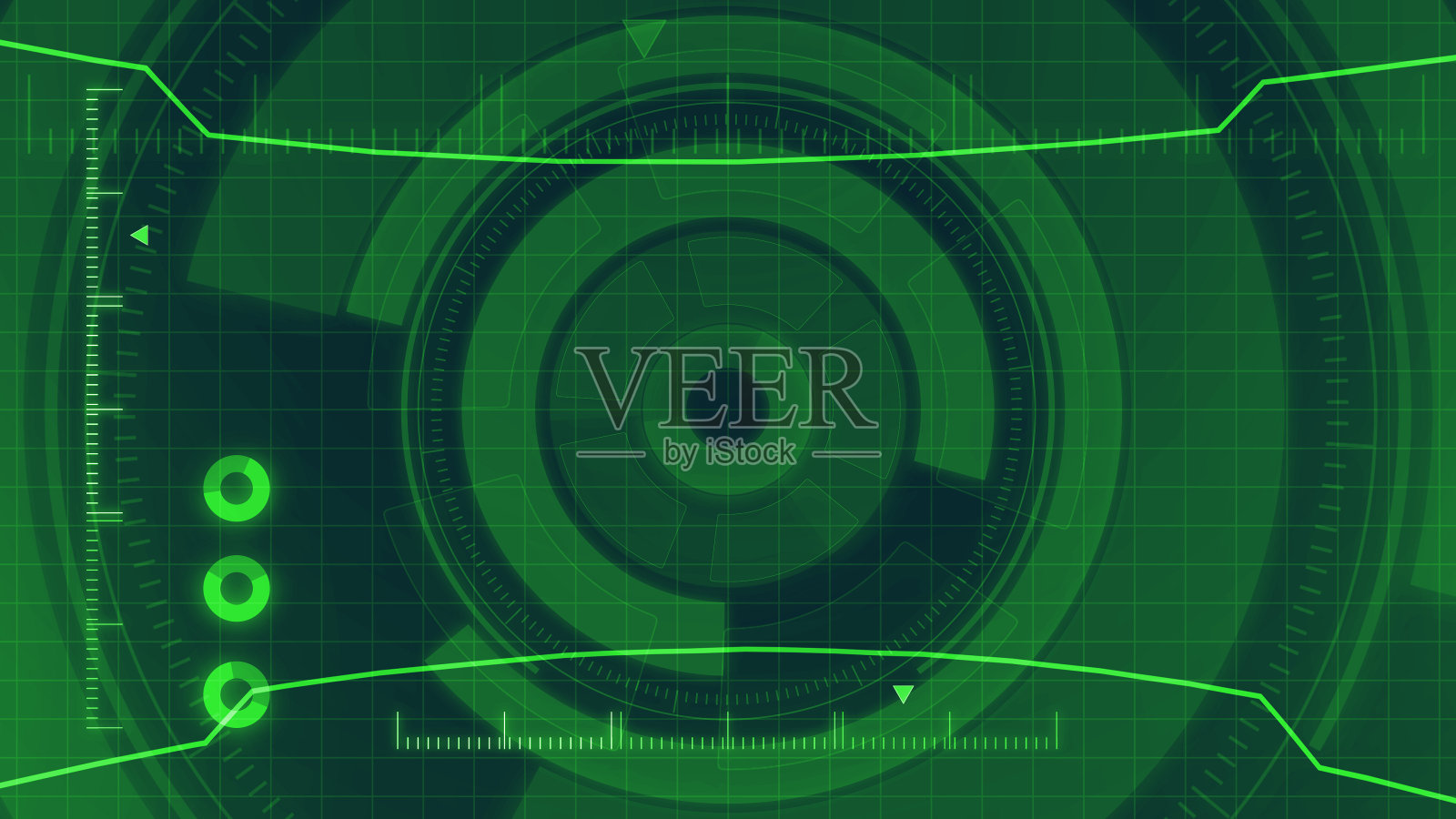 未来主义数字HUD技术用户界面，带各种技术元素的雷达屏幕商业通信概念照片摄影图片