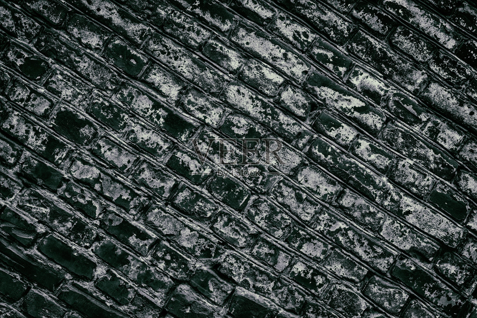 破旧的黑色砖墙斜线纹理-垃圾背景照片摄影图片