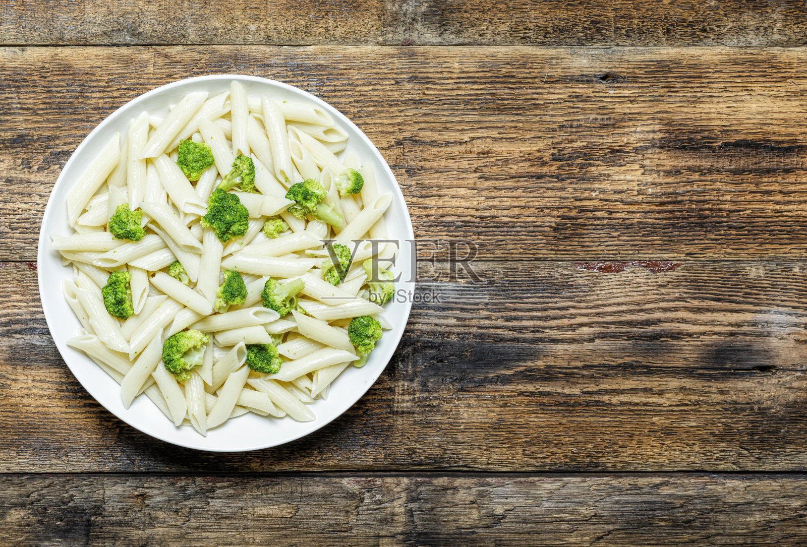 西兰花，通心粉，健康食品，意大利通心粉，盘子，我照片摄影图片