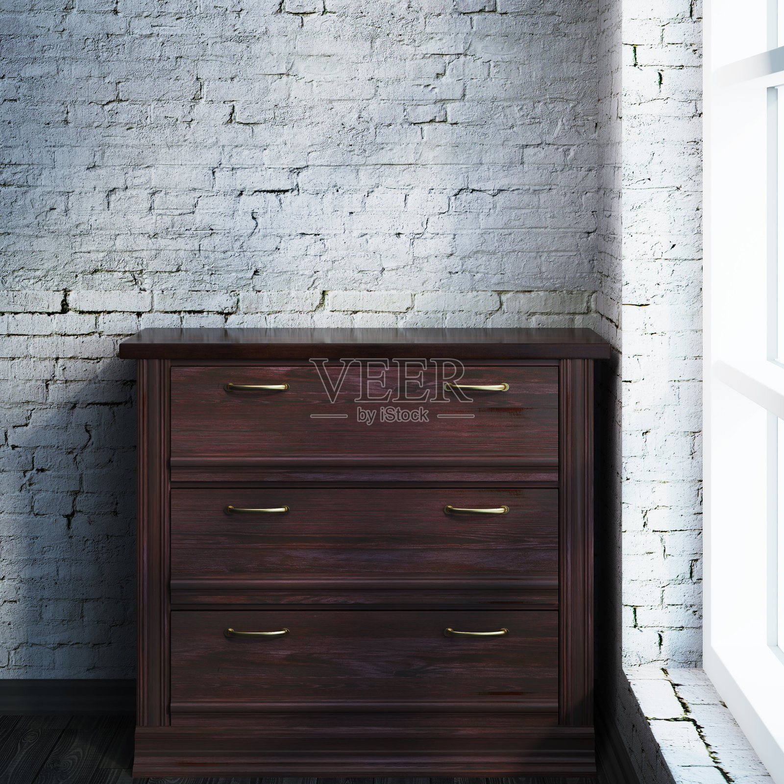 木制的橱柜前照片摄影图片