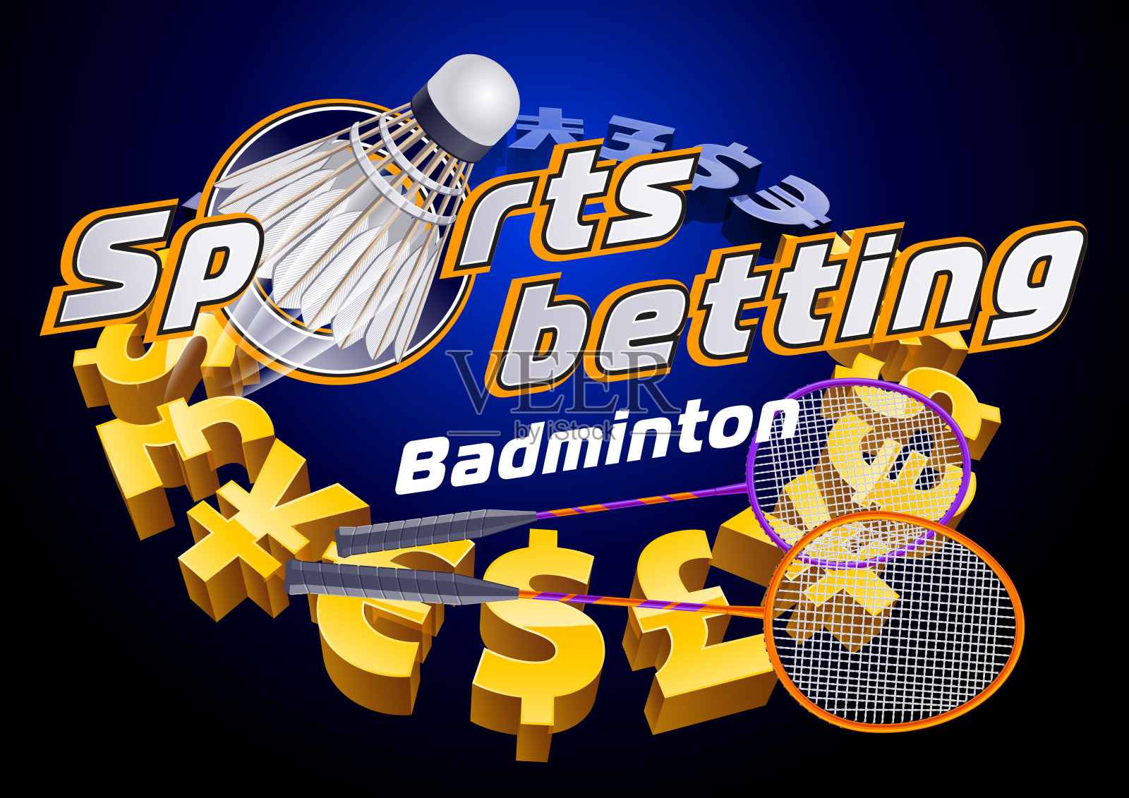 体育博彩羽毛球插画图片素材