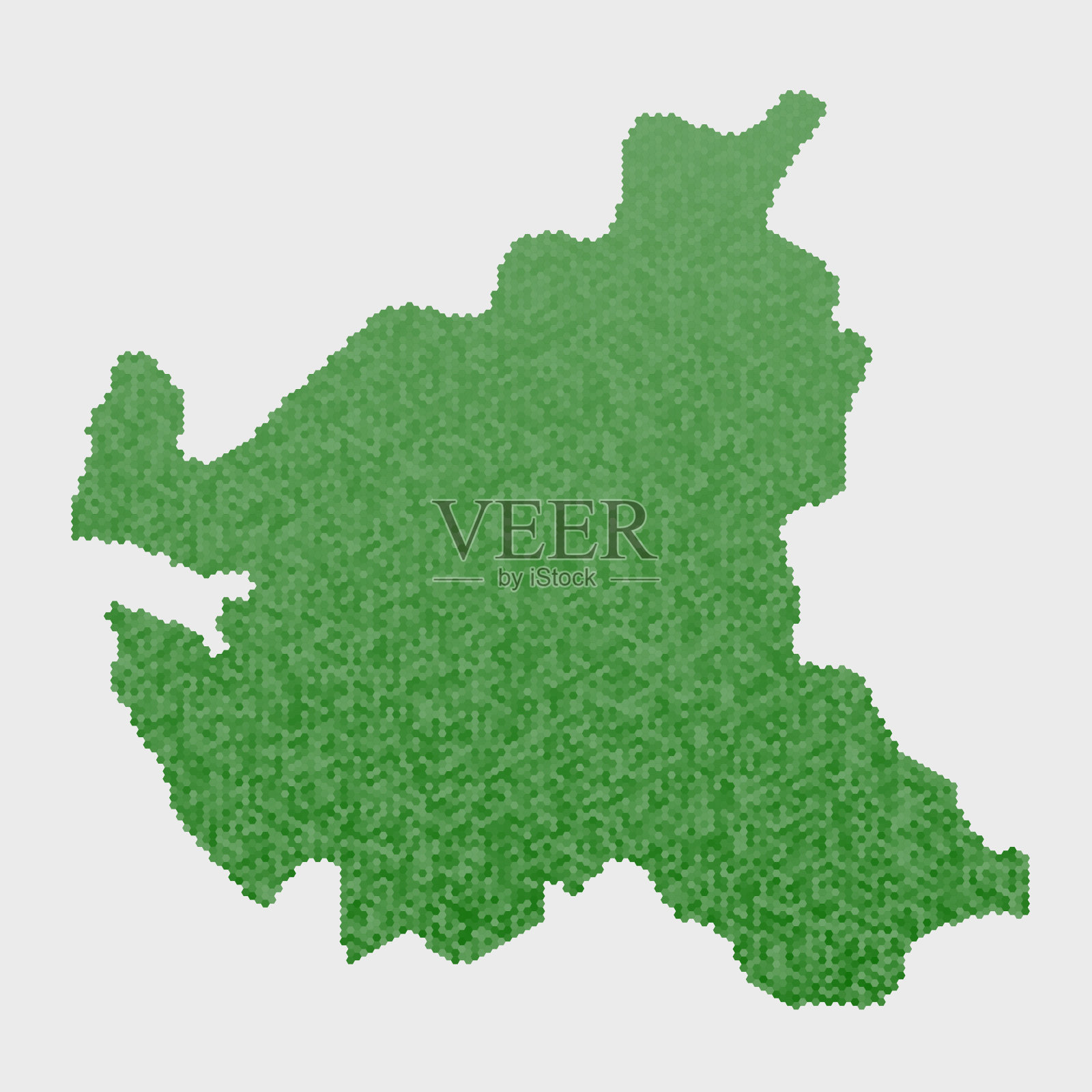德国汉堡州地图绿色六边形图案插画图片素材