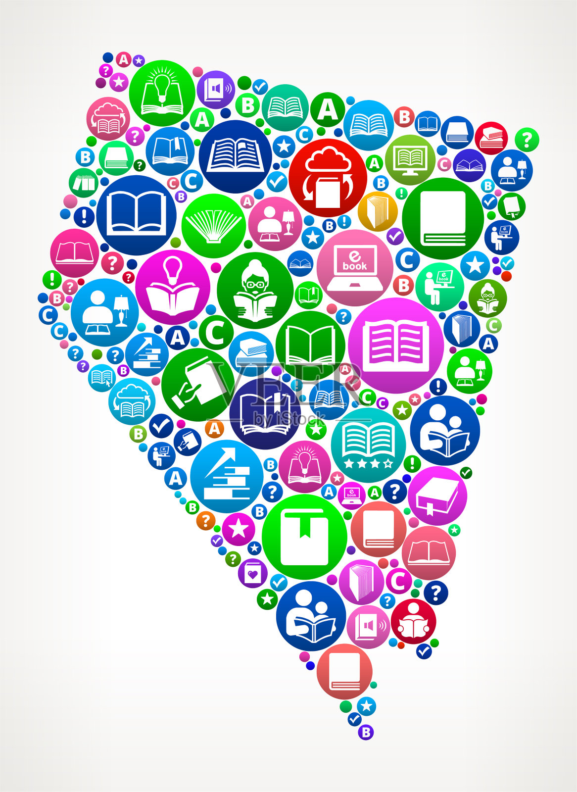 内华达州人书和阅读图标背景插画图片素材