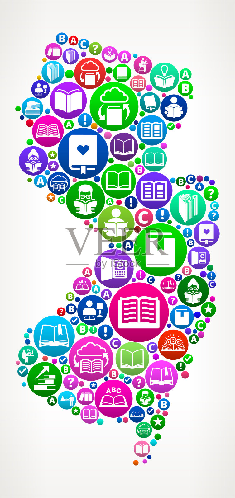 新泽西人书和阅读图标背景插画图片素材