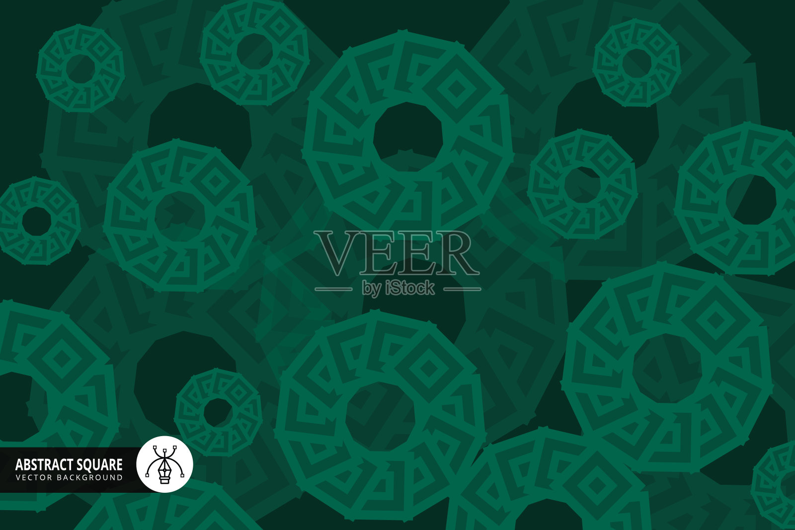 矢量绿色镶嵌背景插画图片素材