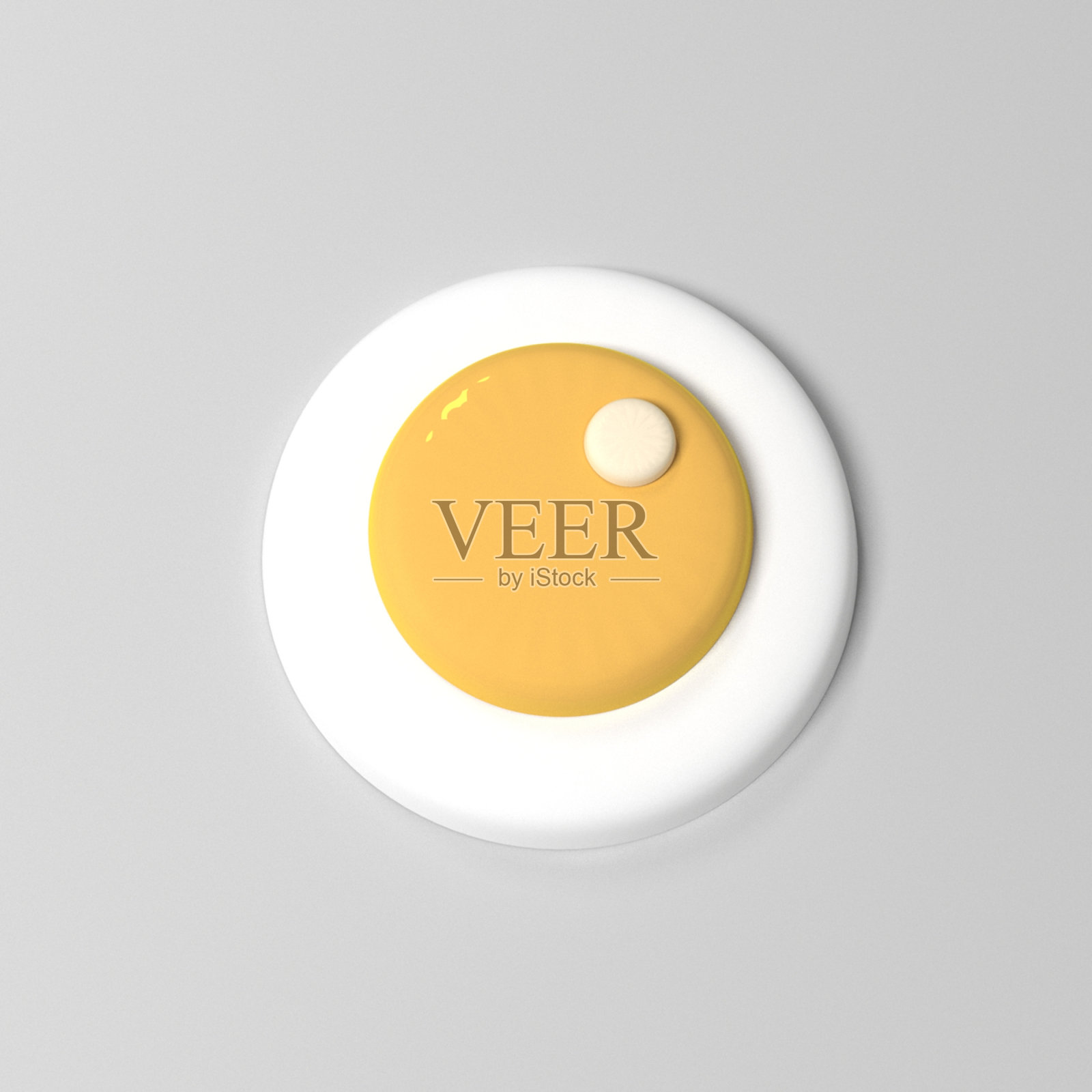 早上好概念。早餐炸鸡蛋，3d渲染照片摄影图片