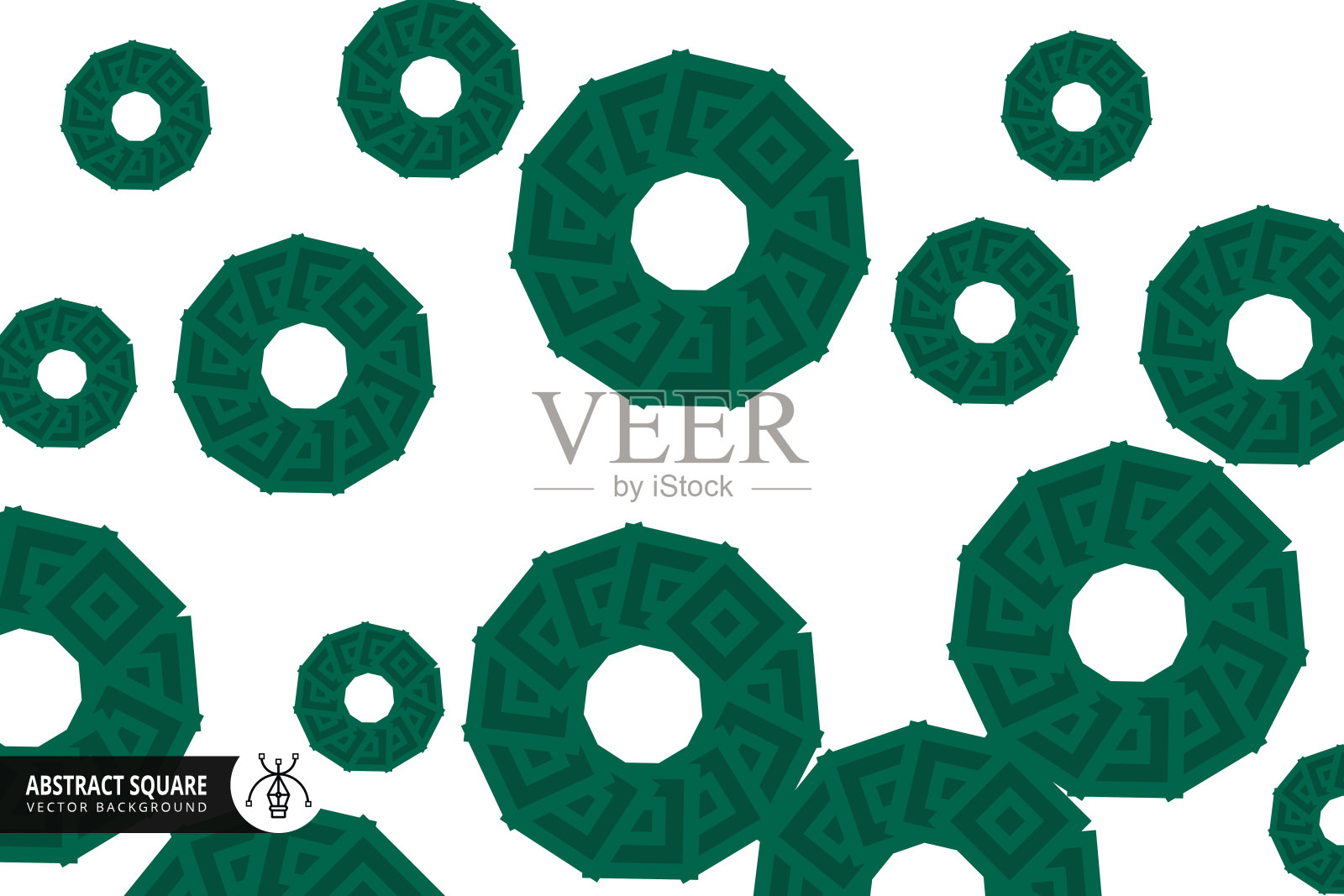 矢量绿色镶嵌背景插画图片素材