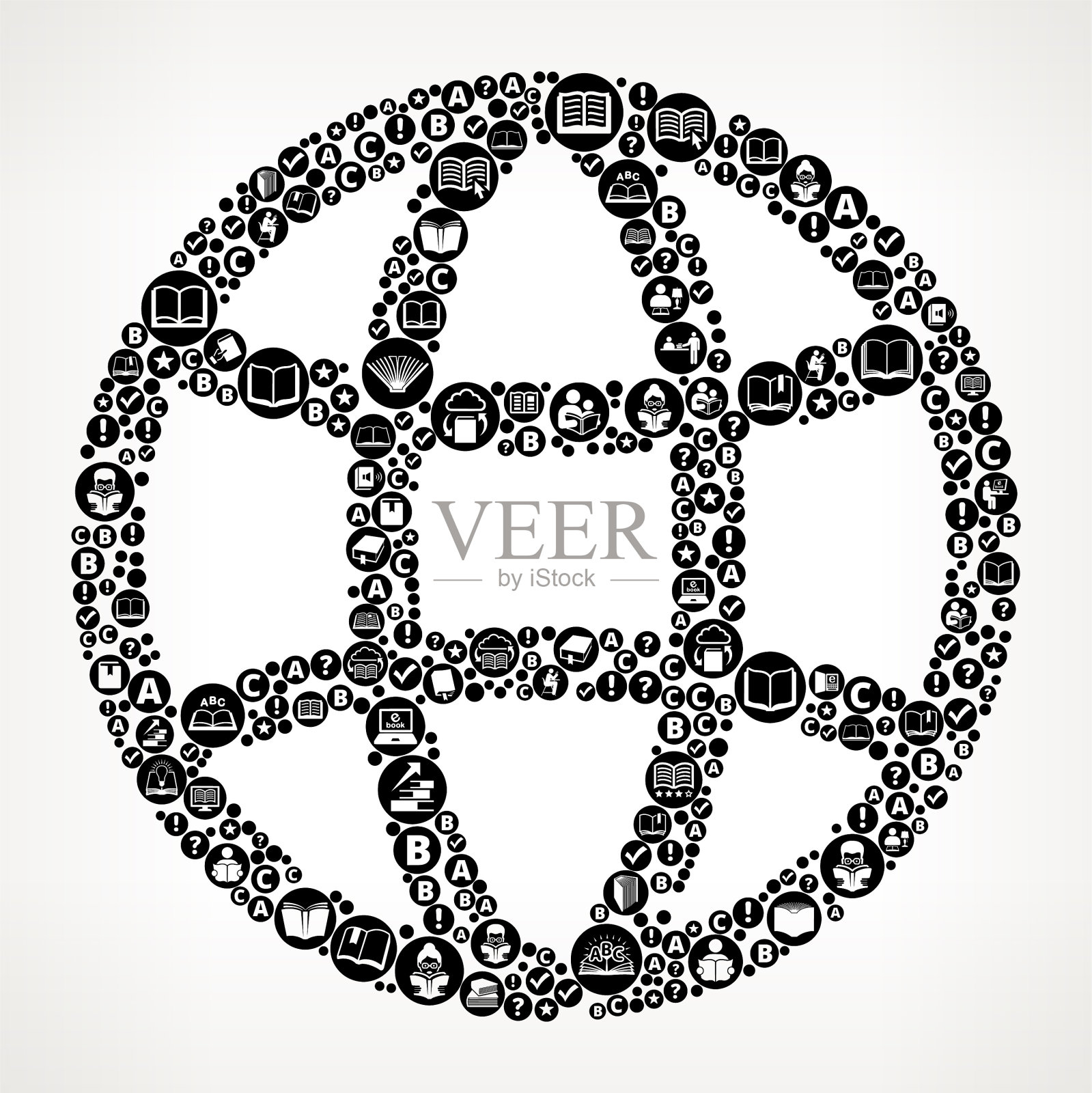 全球书籍和阅读图标模式背景插画图片素材