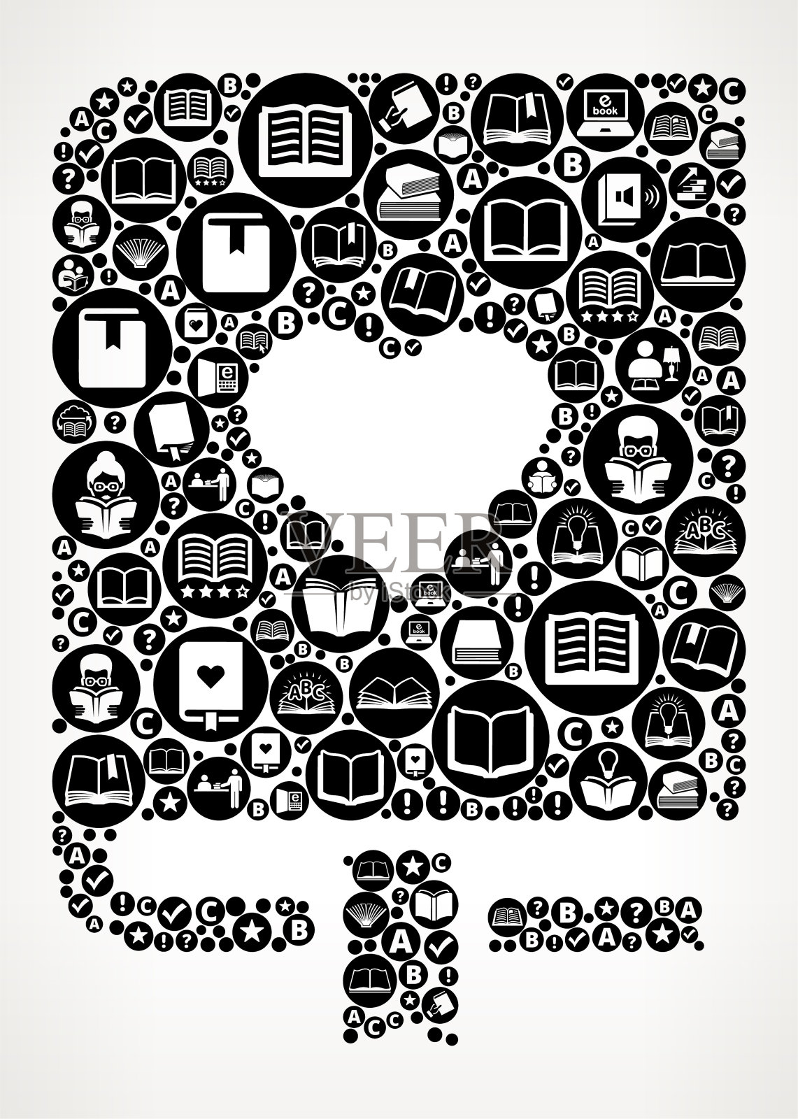 书签杂志书籍和阅读图标模式背景插画图片素材