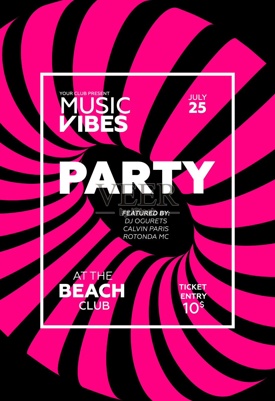 夏天海滩派对设计模板素材