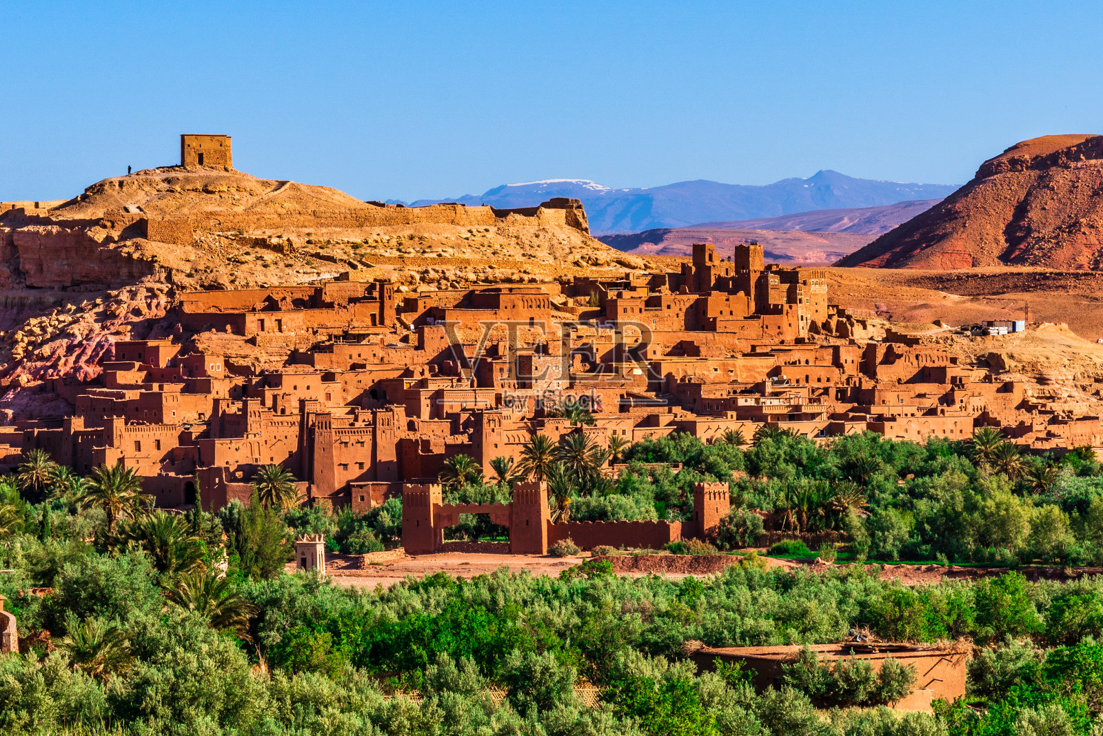 北非摩洛哥古城阿特本哈杜的日出照片摄影图片