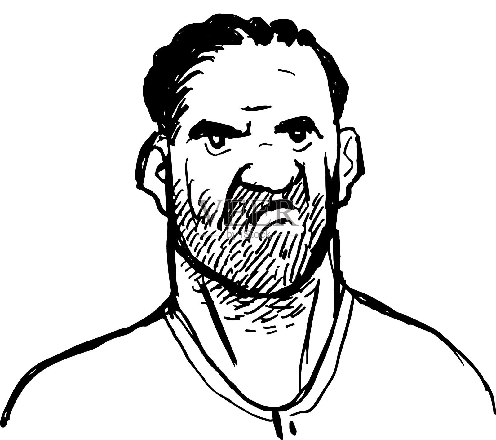 愤怒的人卡通素描向量设计元素图片