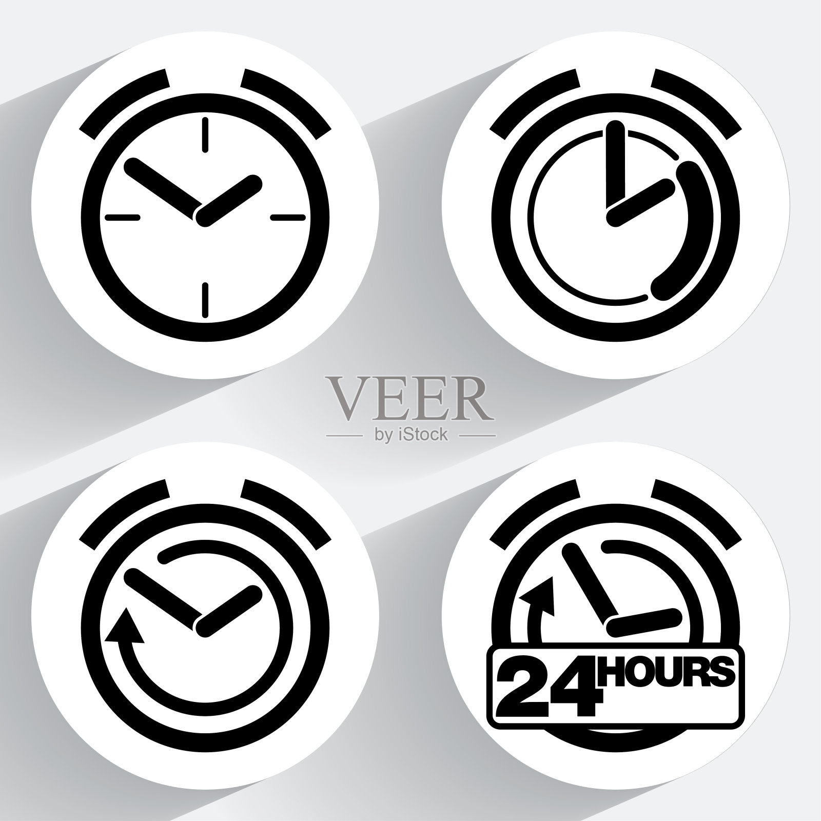 时钟。矢量图标的web和应用程序图标素材