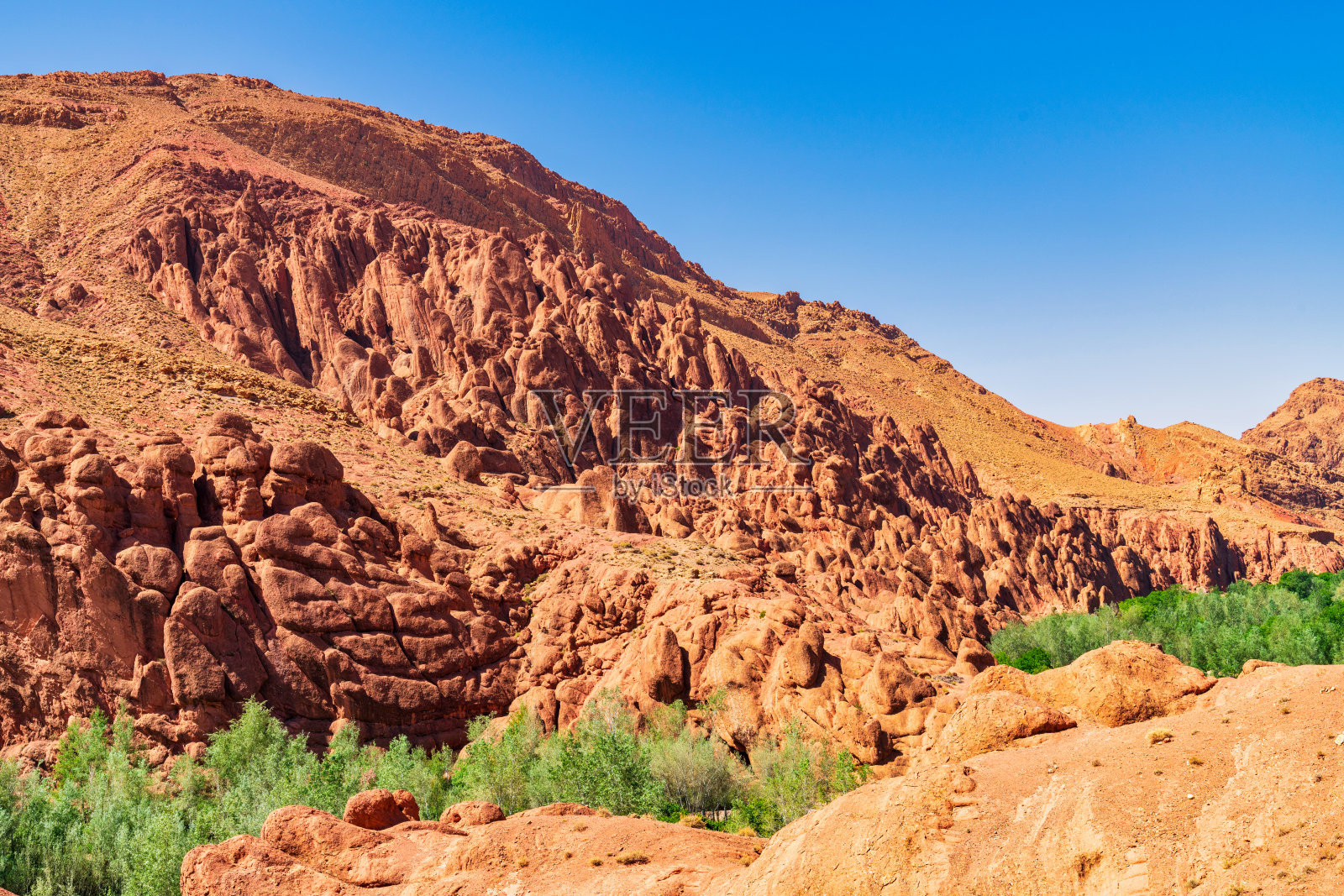 地质特征——摩洛哥达迪斯峡谷的猴子手指照片摄影图片
