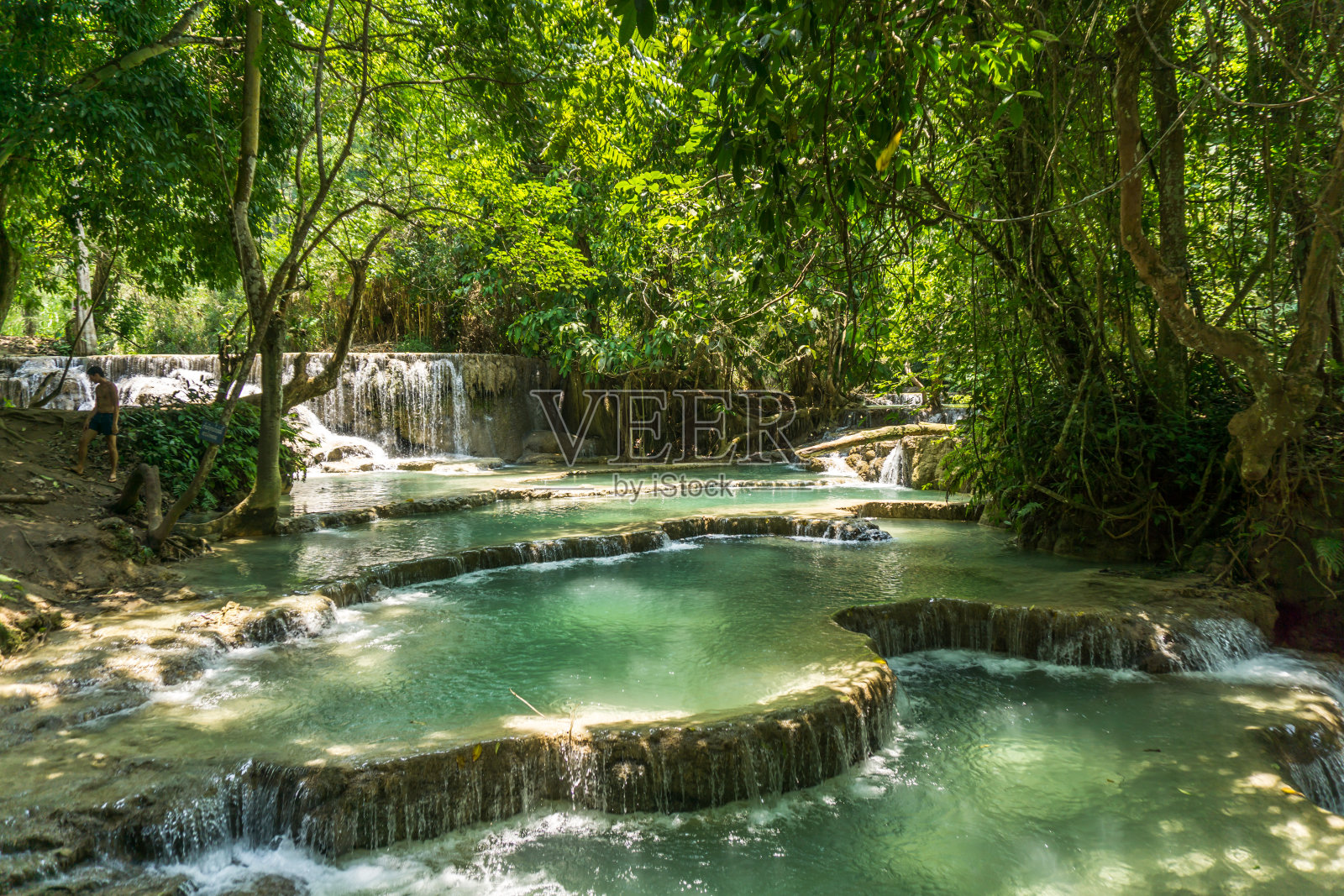 Tad Kwang Si (Xi)瀑布照片摄影图片