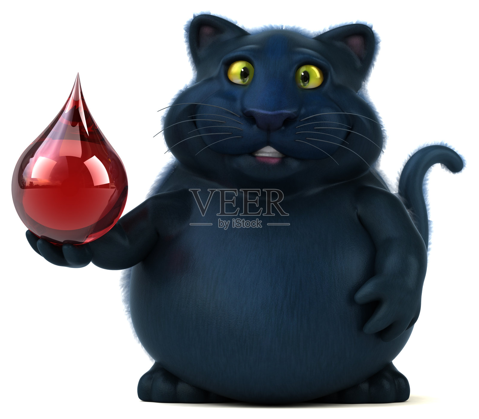 有趣的猫- 3D插图照片摄影图片