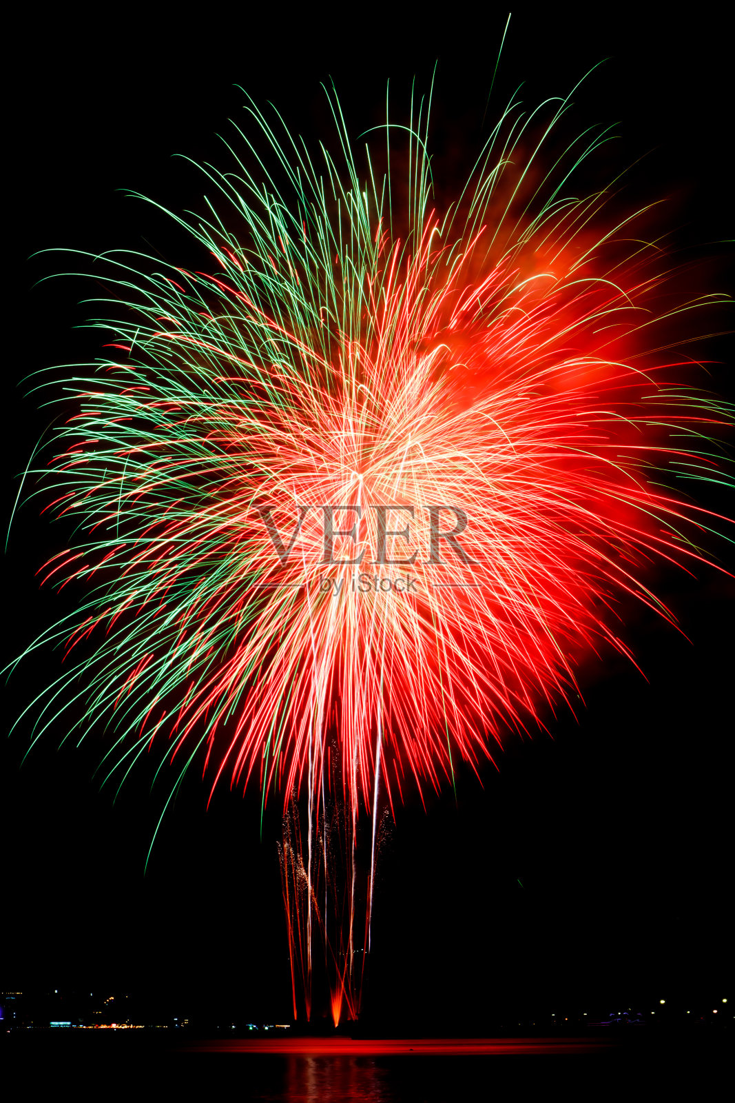 美丽的烟花。照片摄影图片