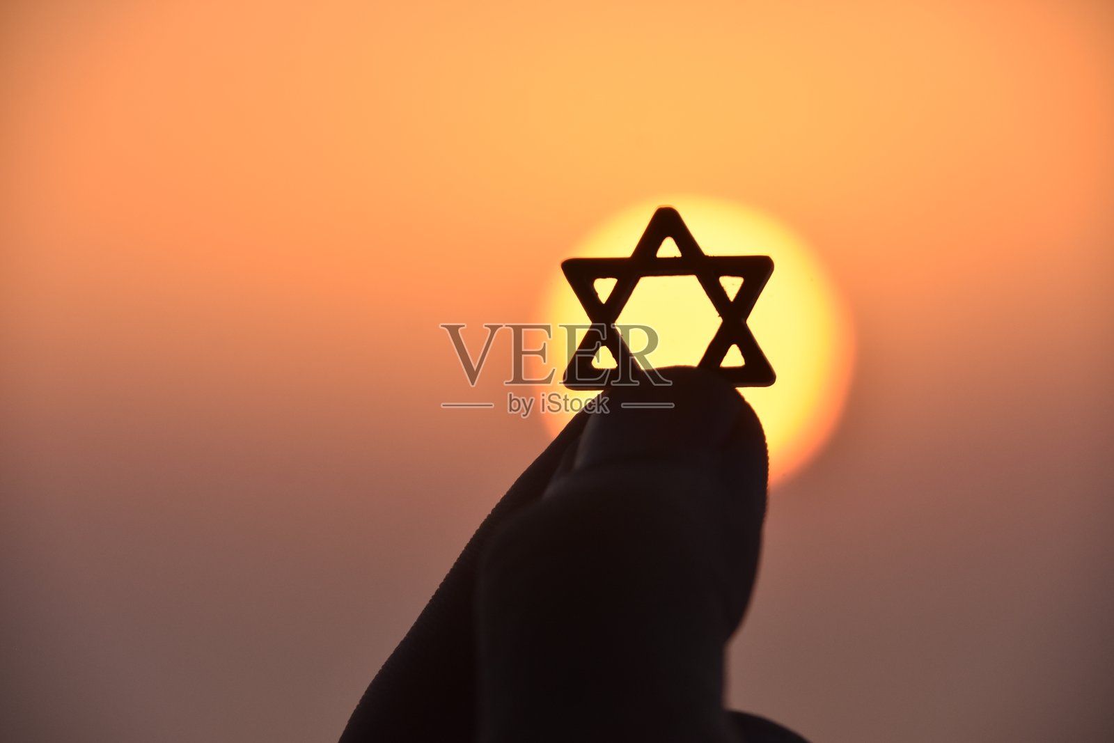 大卫剪影之星照片摄影图片