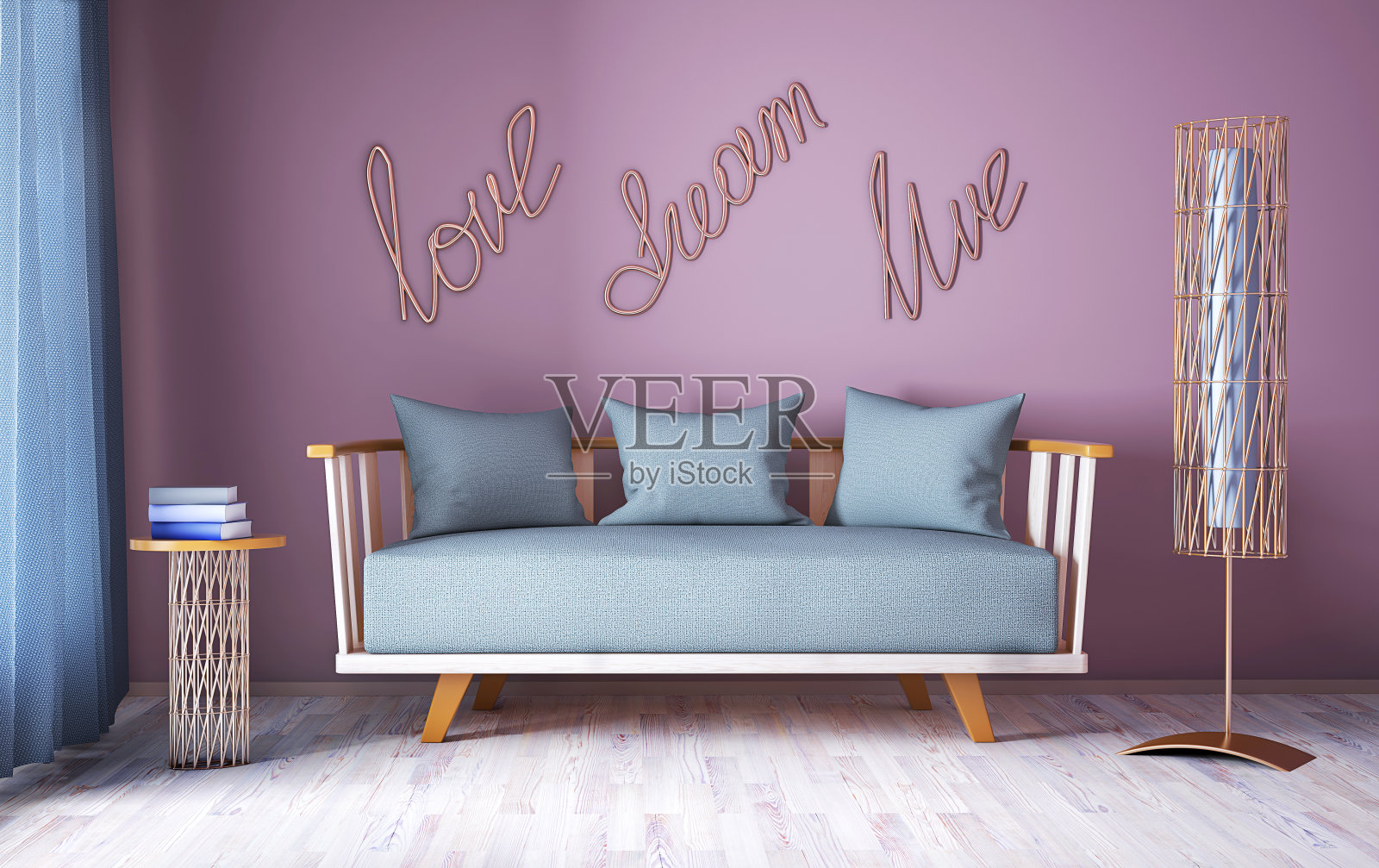 现代室内客厅3d渲染照片摄影图片