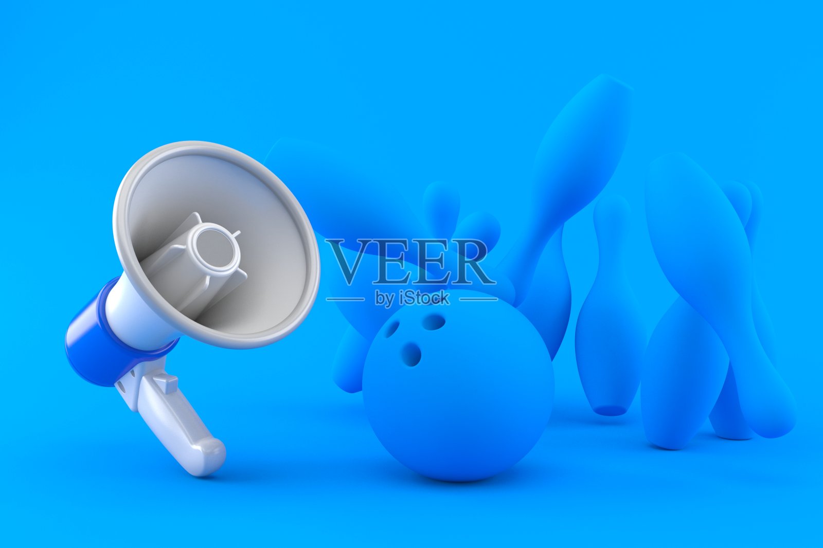 带扩音器的保龄球背景照片摄影图片