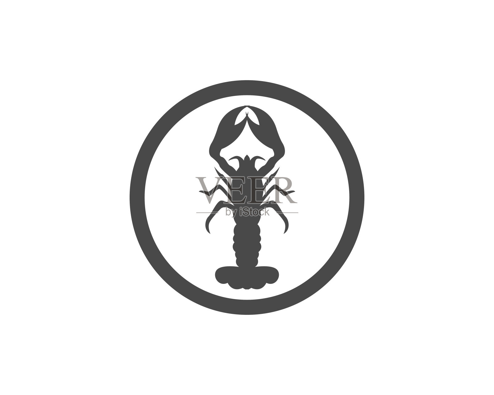 螃蟹的轮廓在白色背景图标应用程序图标素材