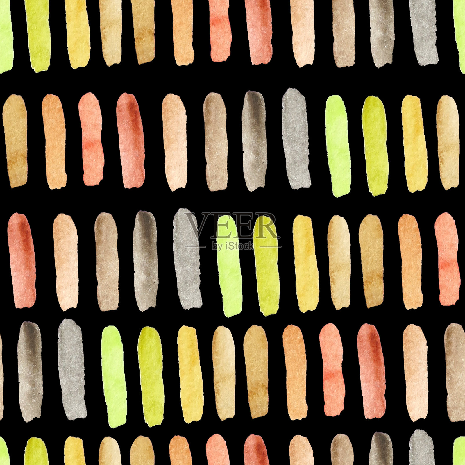 水彩抽象无缝图案，手绘。插画图片素材