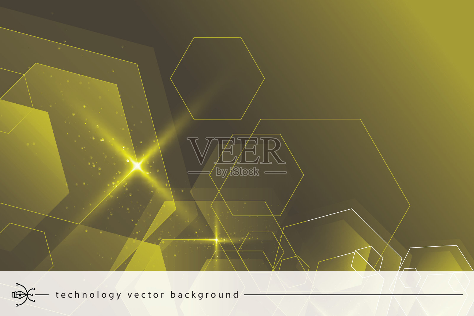 抽象立方体六角形创新概念背景插画图片素材