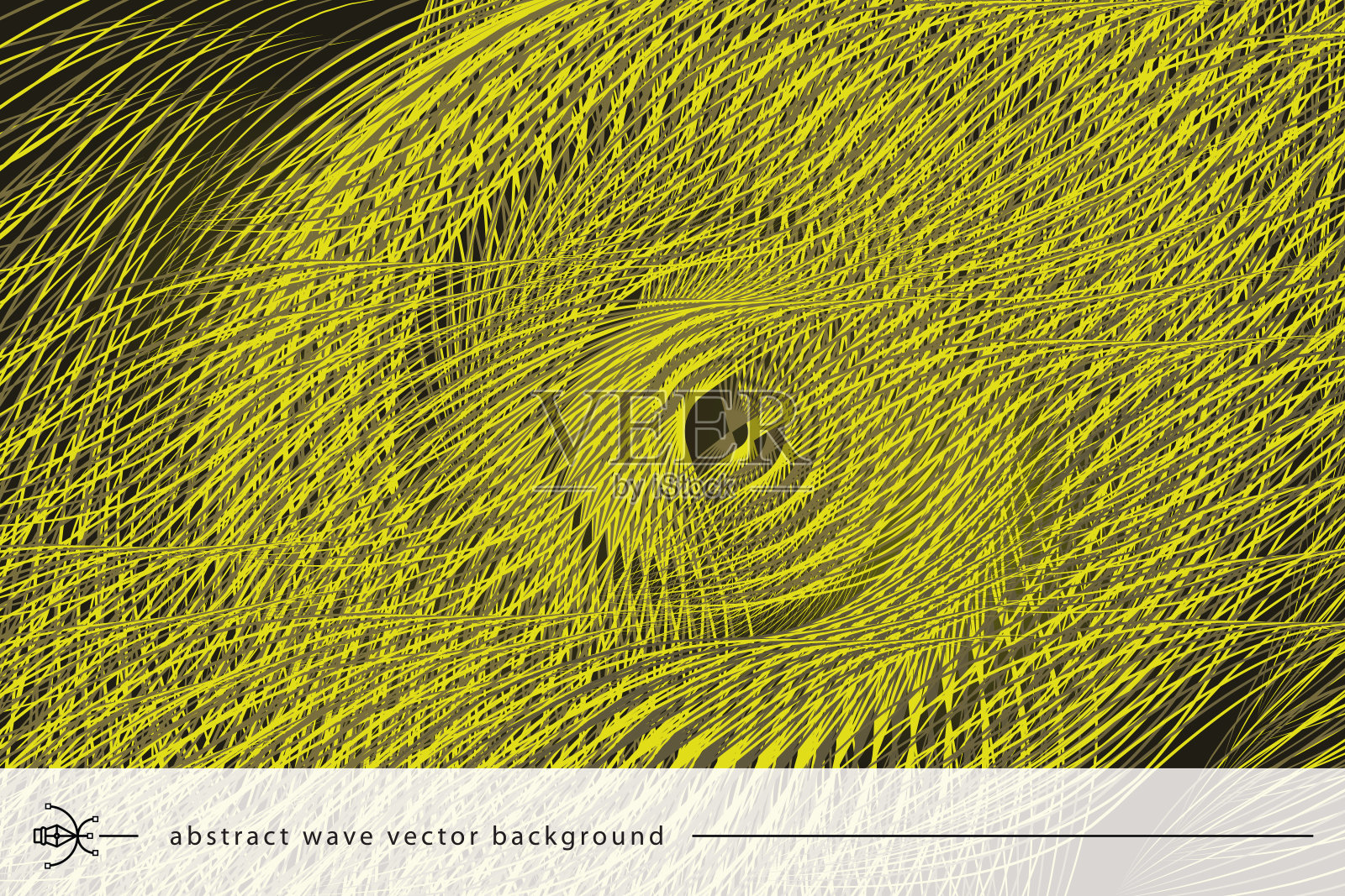 抽象背景与彩色动态波，线和粒子插画图片素材