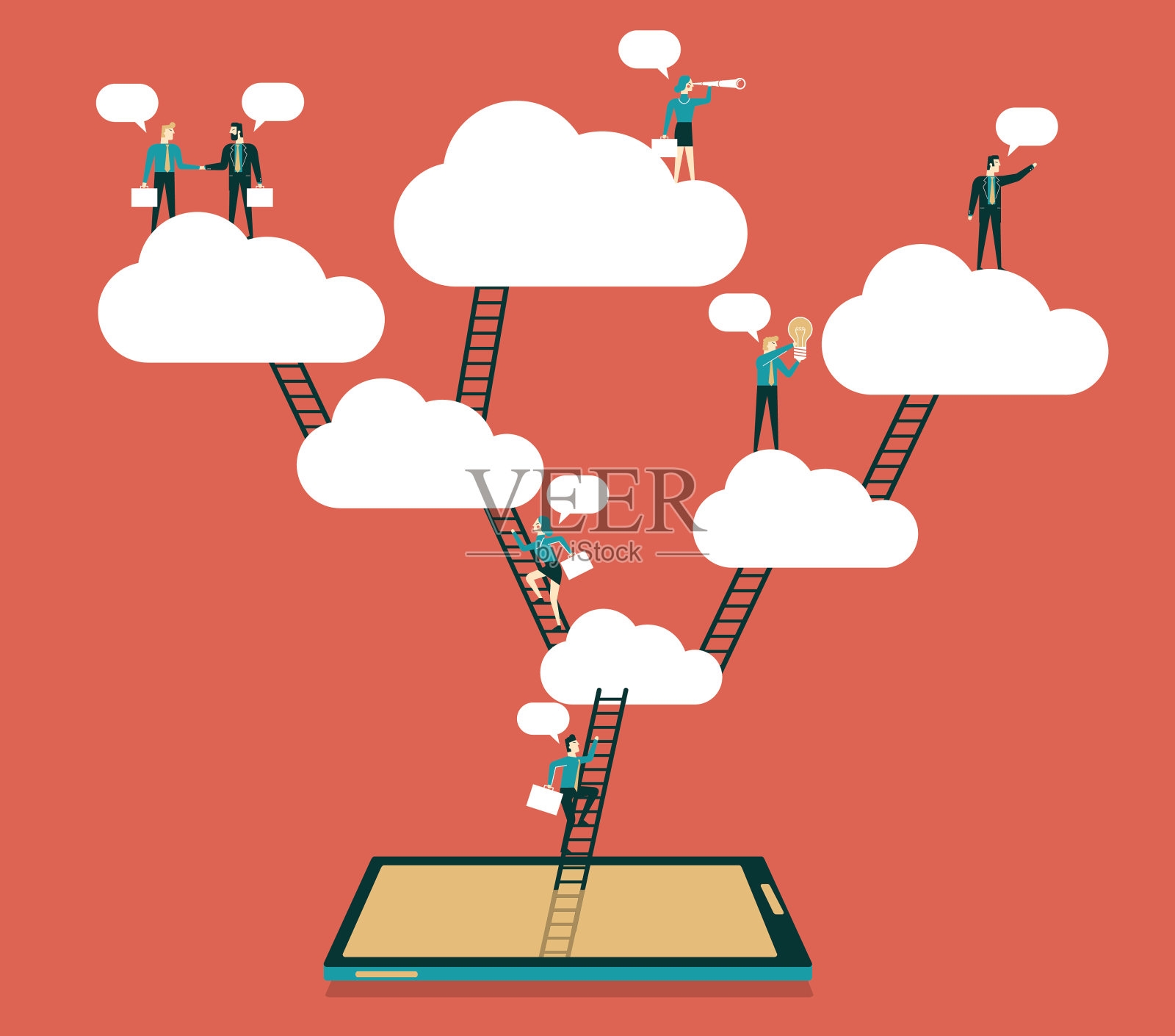 网络-商业人士插画图片素材