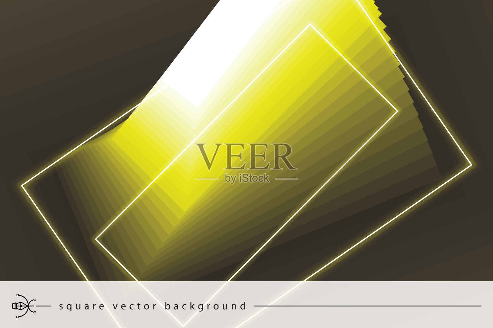 三维抽象背景与方形形状插画图片素材