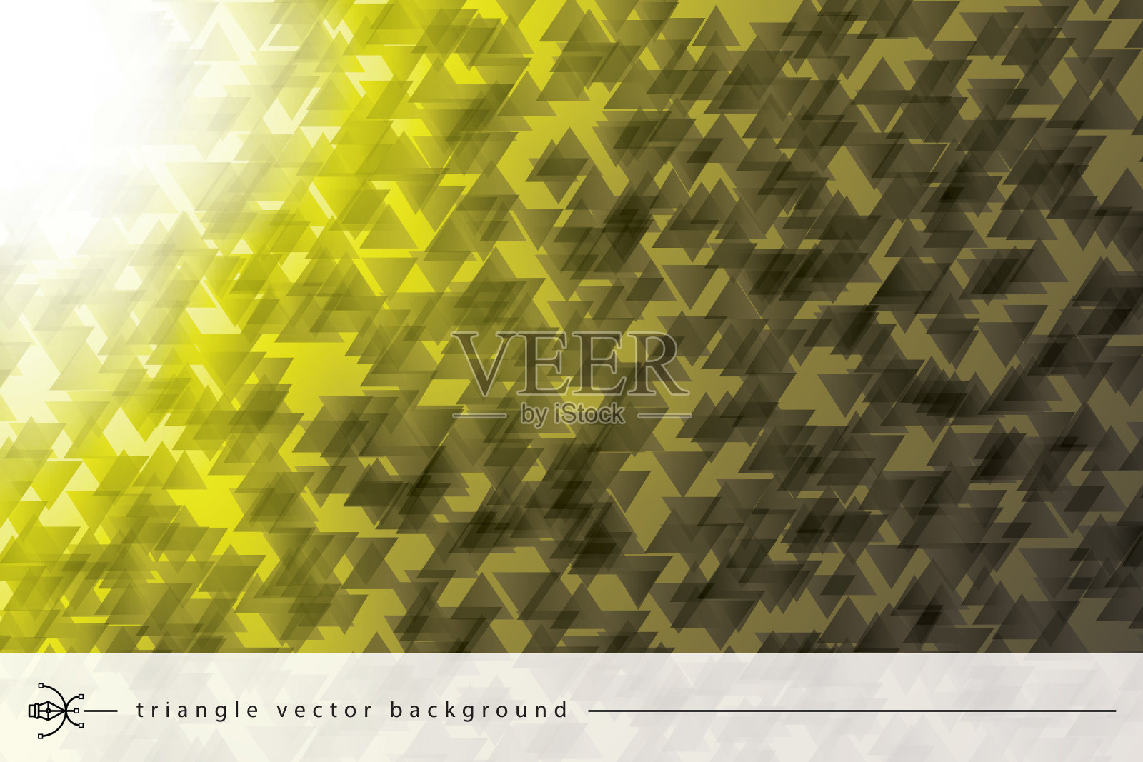 抽象的黄色三角形现代背景插画图片素材