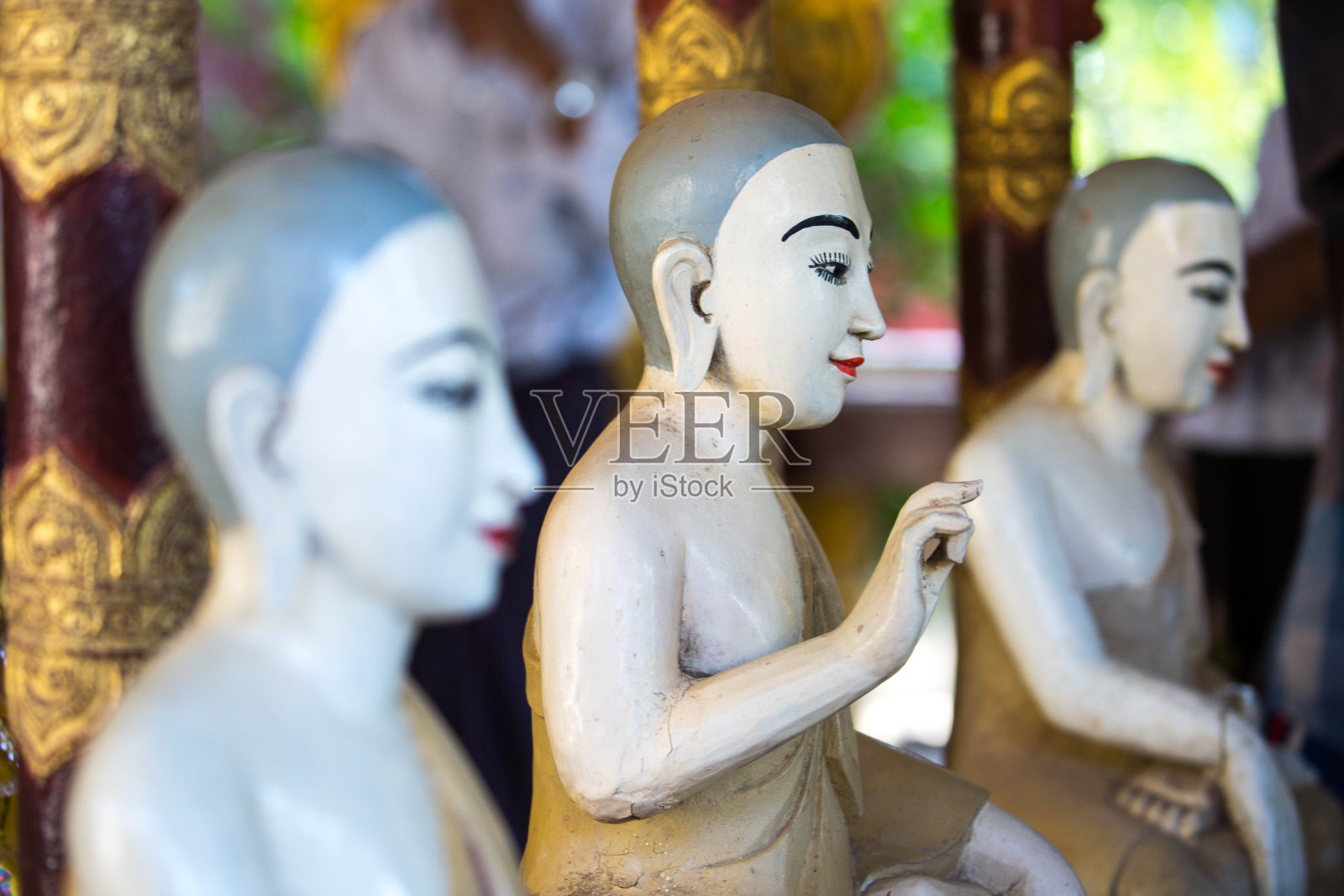 缅甸:Gubyaukgyi寺庙照片摄影图片