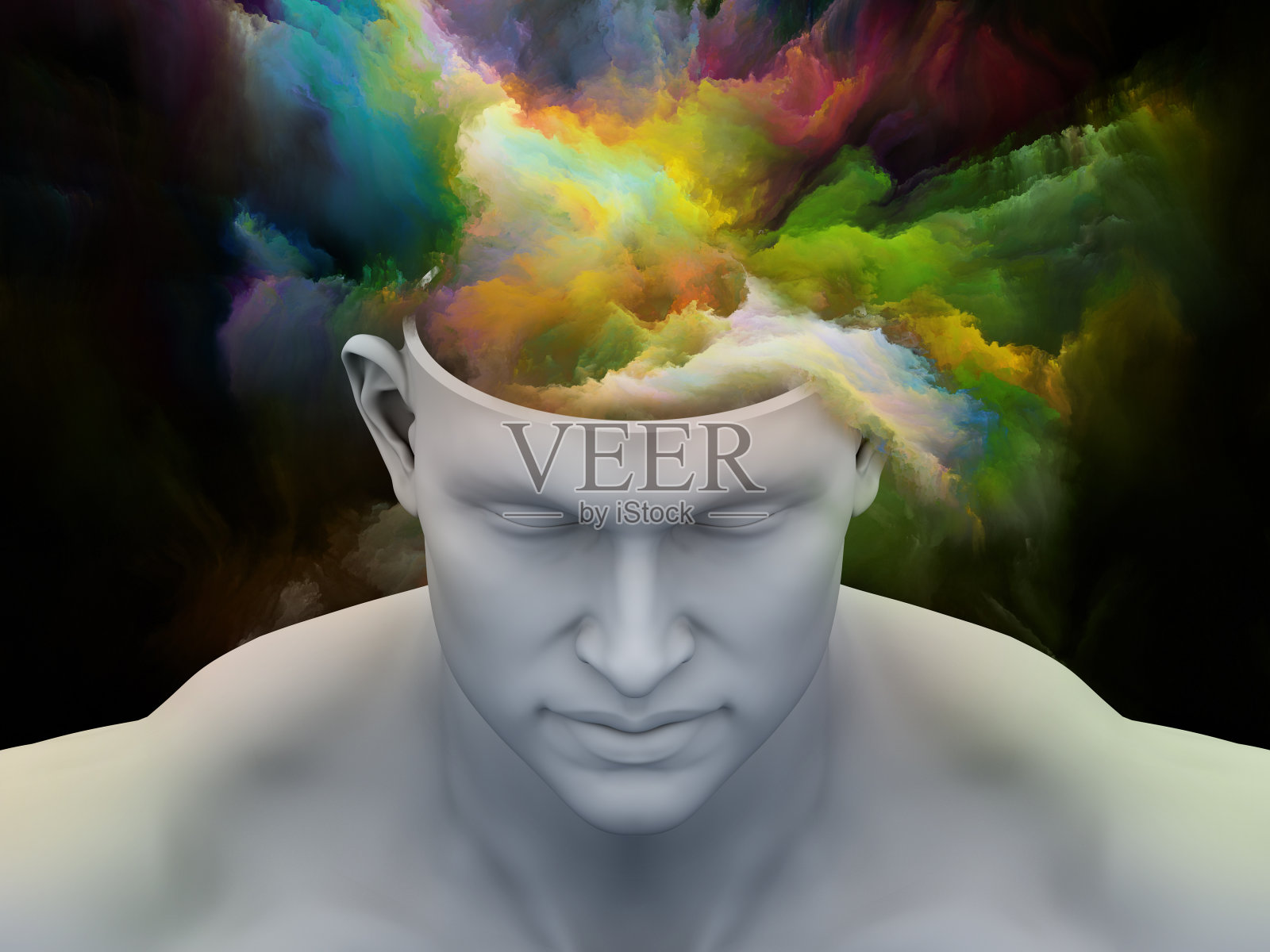 脑雾照片摄影图片