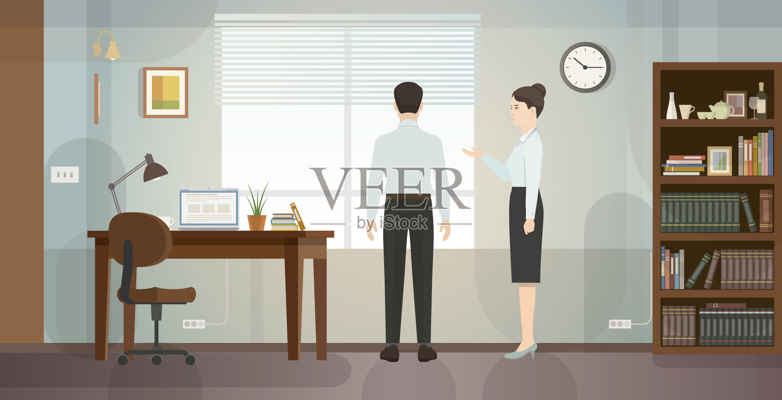 办公室的人插画图片素材