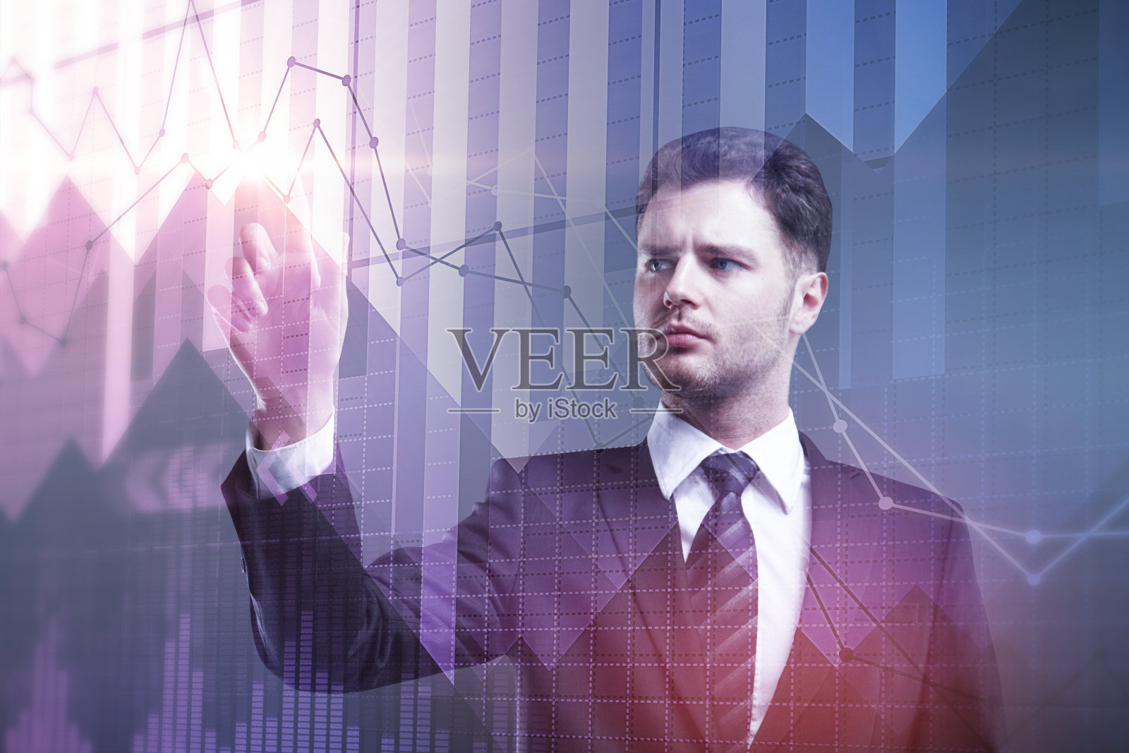 股票市场和交易的概念照片摄影图片