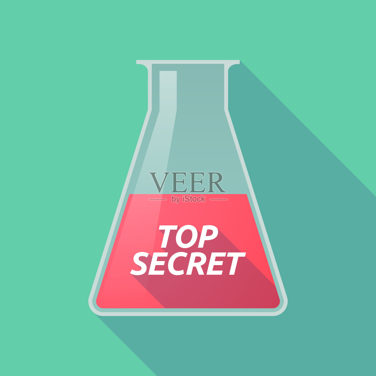 长影管与文字绝密插画图片素材