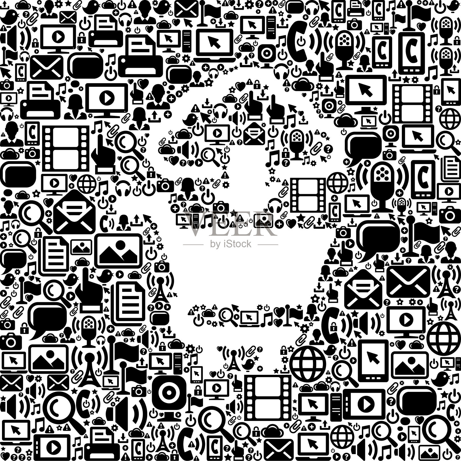 购物车云计算互联网通信技术矢量图标模式图标素材