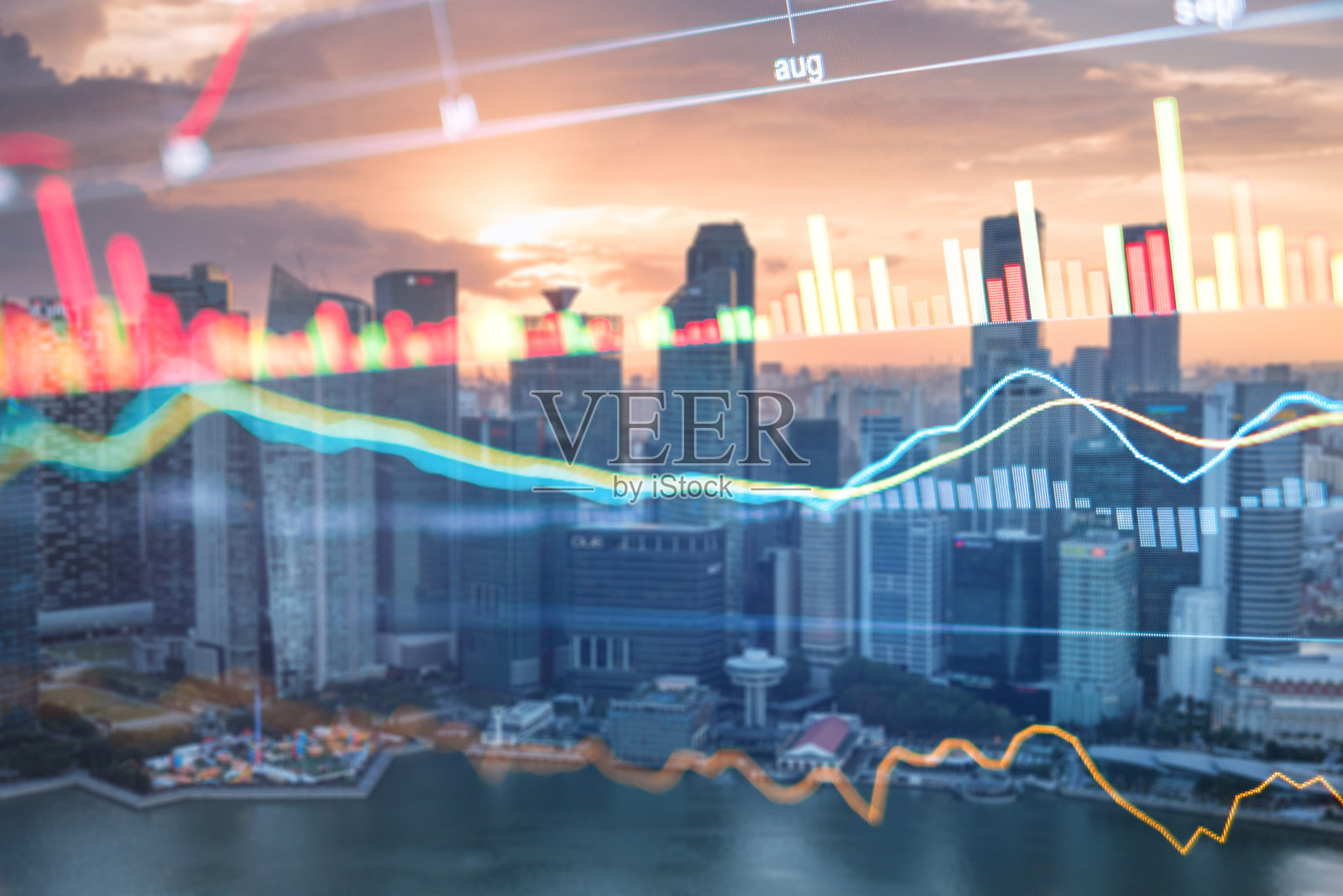 以投资为主题的新加坡城市全景照片摄影图片