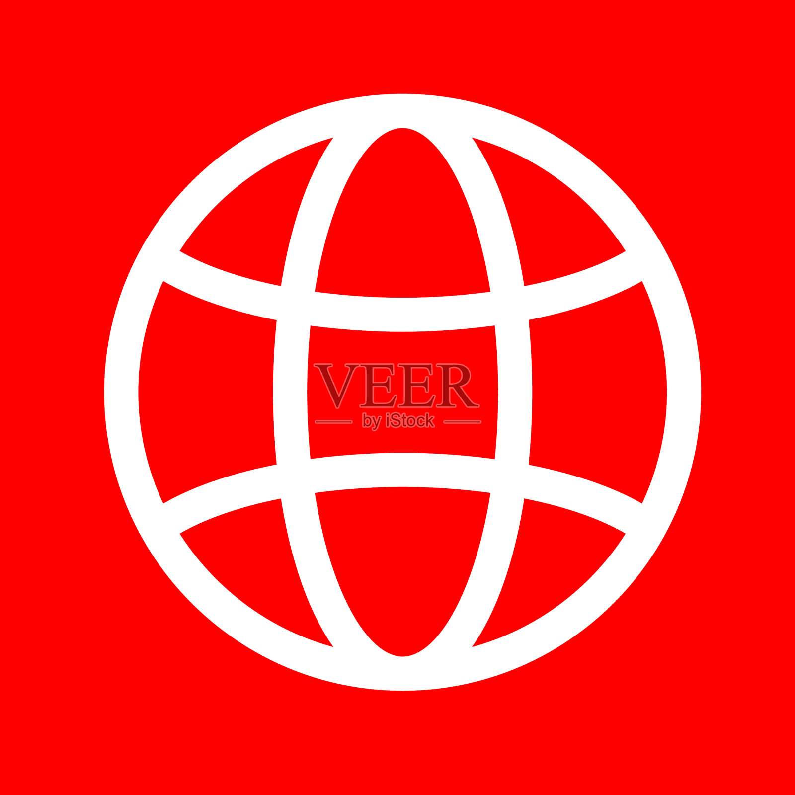 简单的全球线框图标插画图片素材