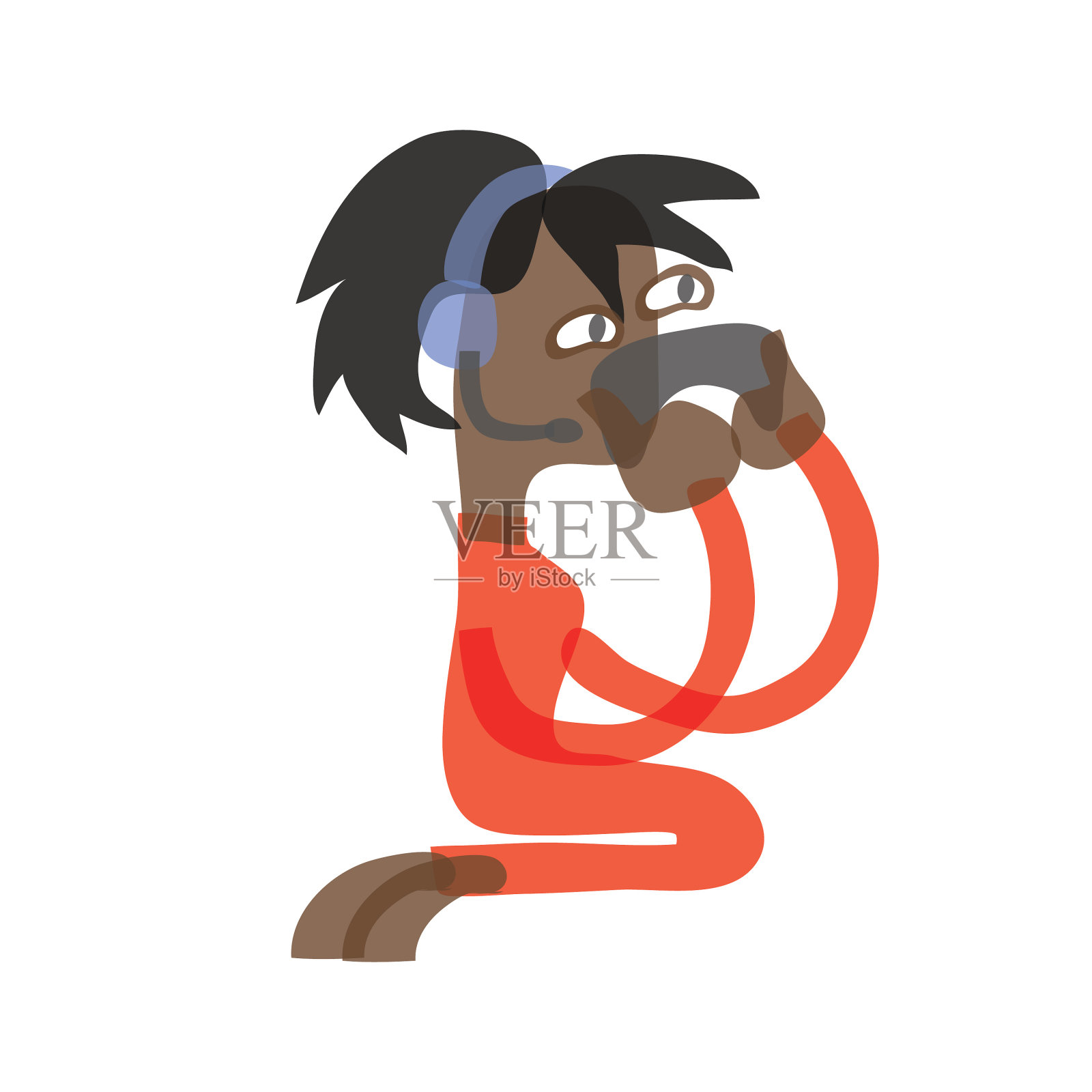 玩电子游戏的孩子插画图片素材