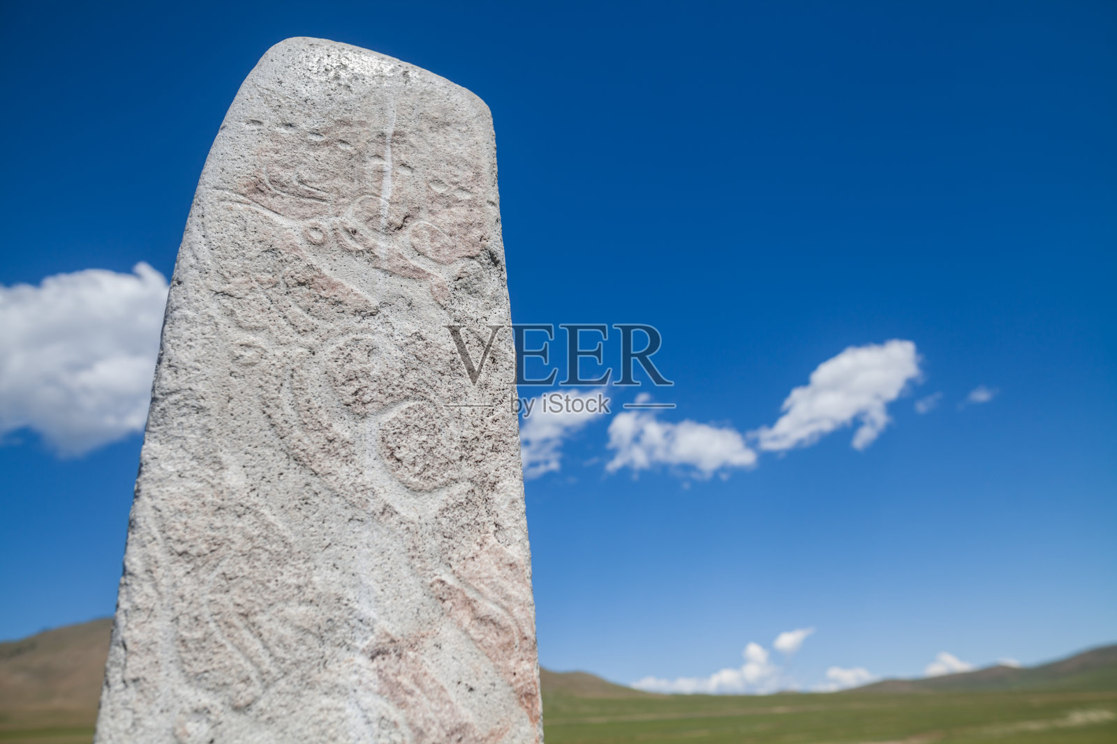 蒙古鹿石照片摄影图片