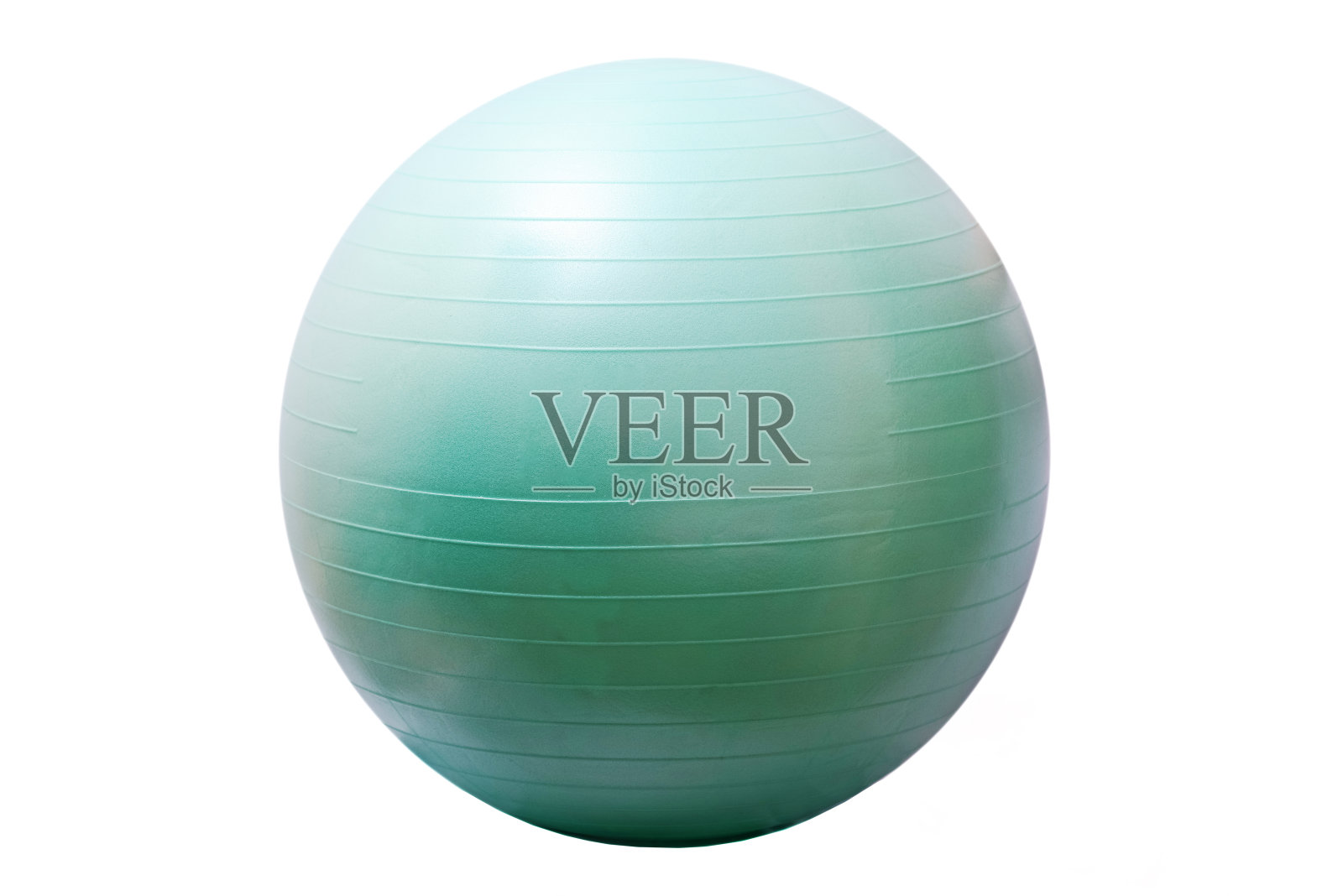 一个橙色的健身球孤立在白色背景的特写照片摄影图片