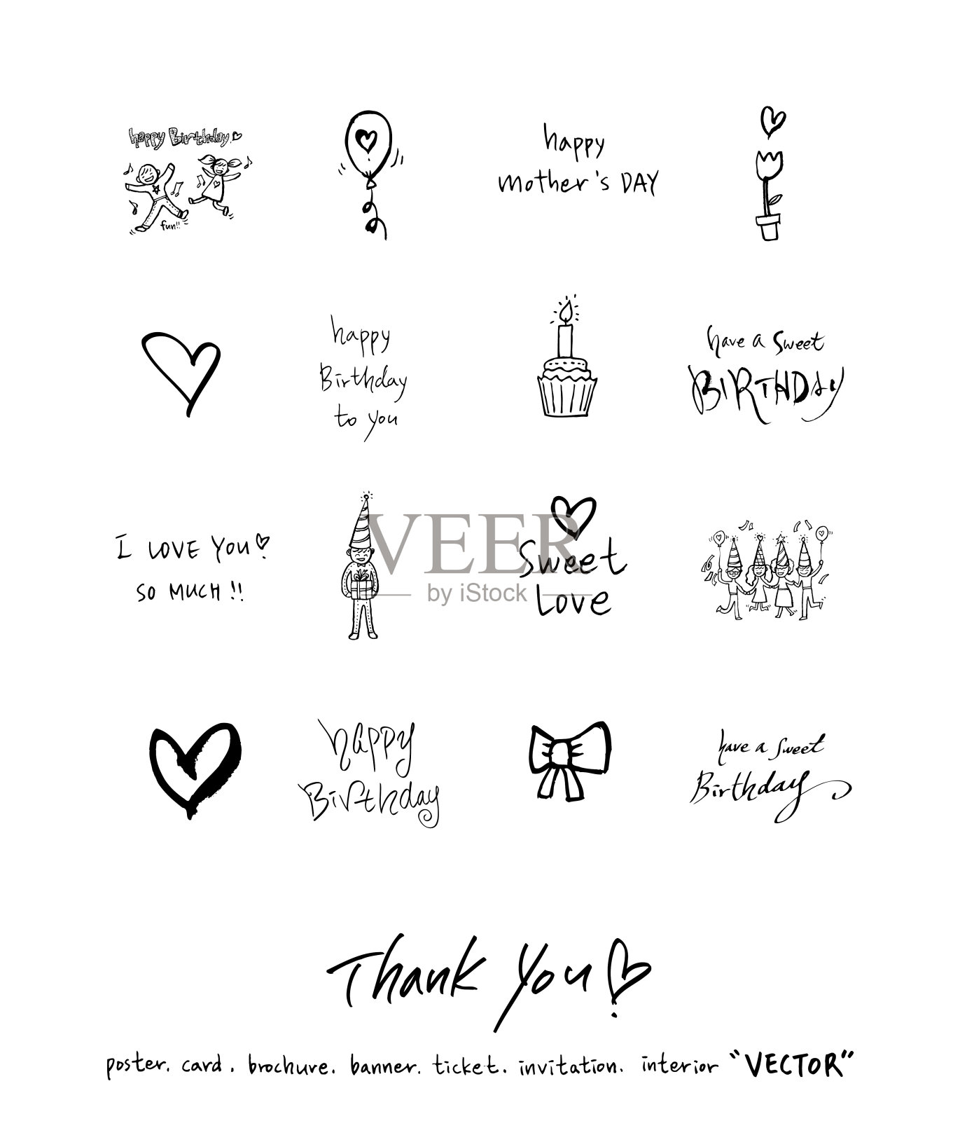 周年的问候插画图片素材