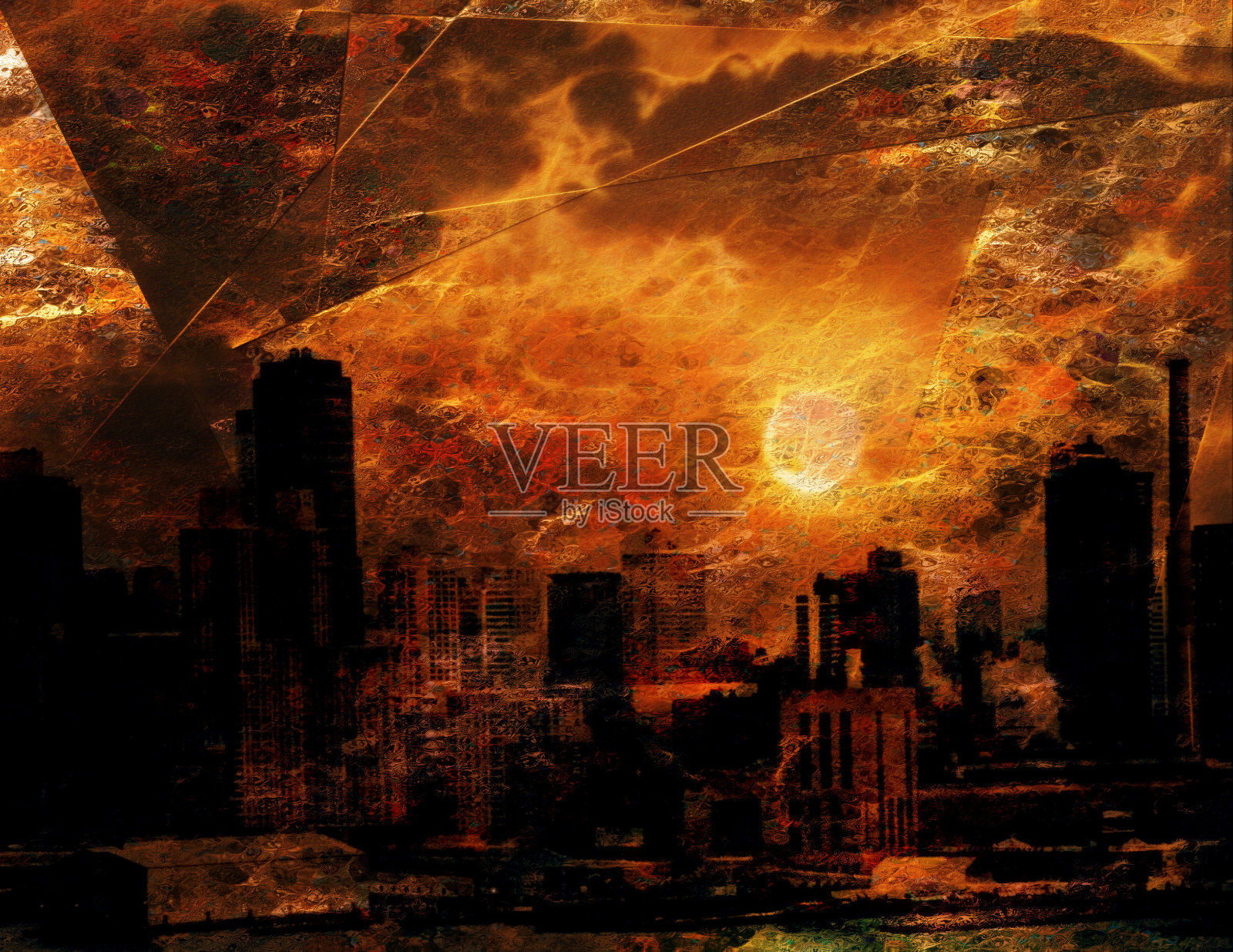 纽约海滨抽象照片摄影图片